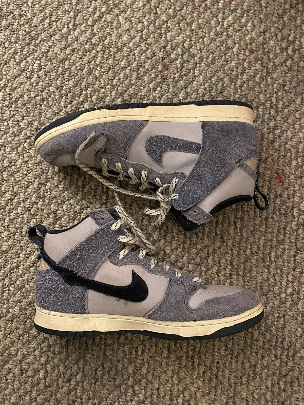 image of Notre Nike Dunk High Midnight Navy Shoes in Blue, Men's (Size 12)