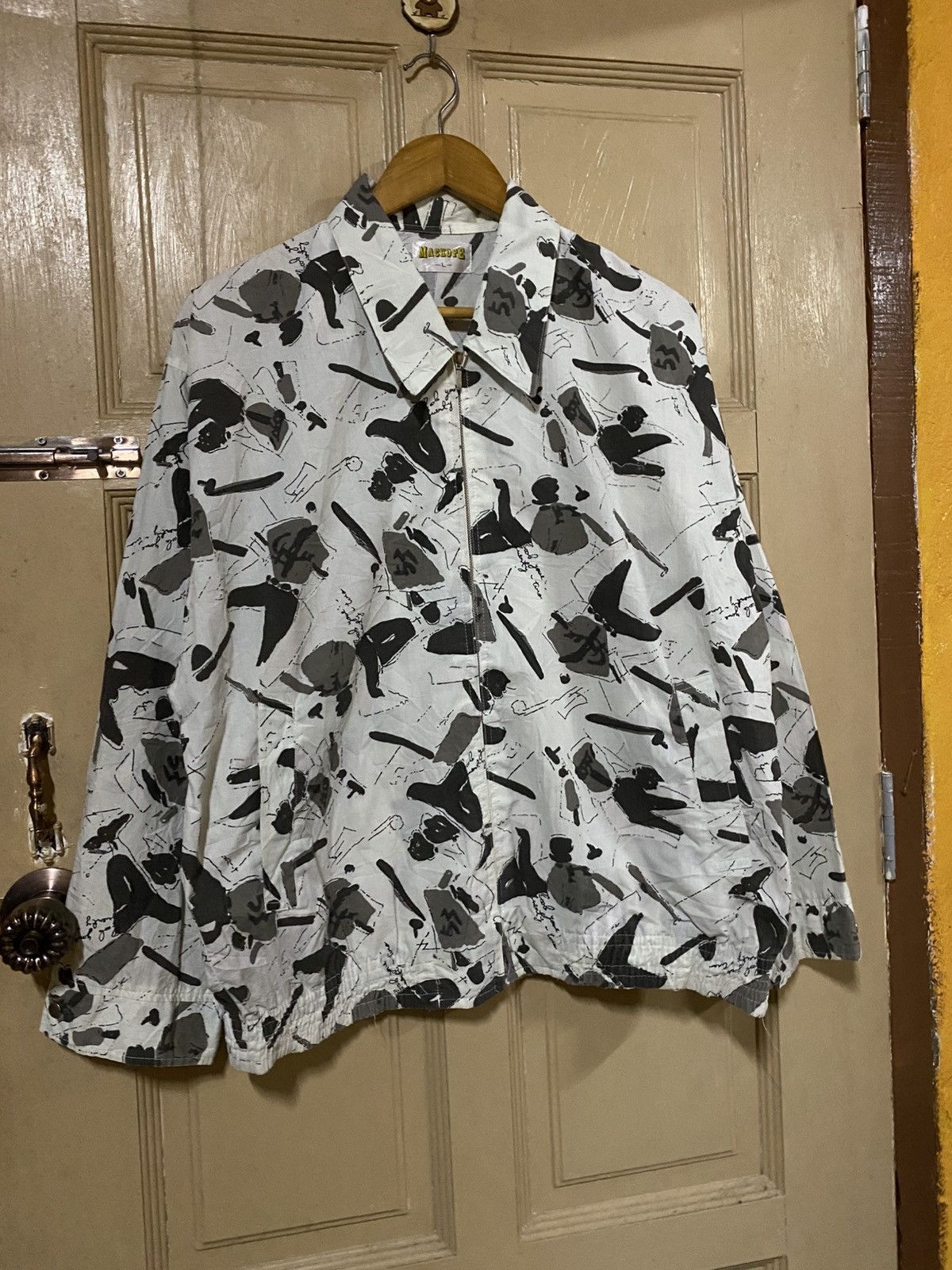 Japanese Brand Rare Vintage Machope Abstract Print Windbreaker Jacket 90s Size US M / EU 48-50 / 2 - 5 Thumbnail
