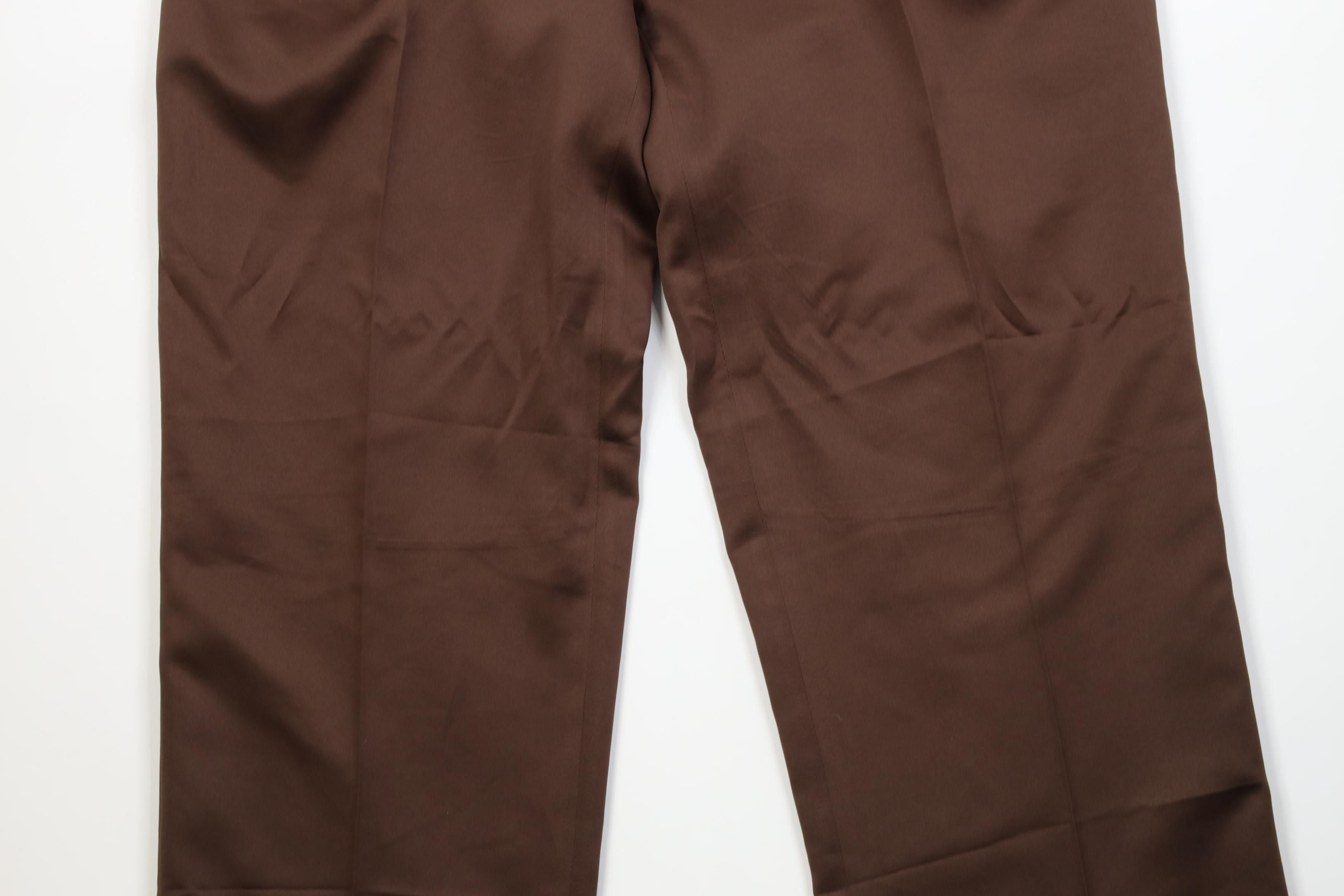 Vintage Vintage 90s Streetwear Cuffed Wide Leg Chino Pants Brown Size US 38 / EU 54 - 3 Thumbnail