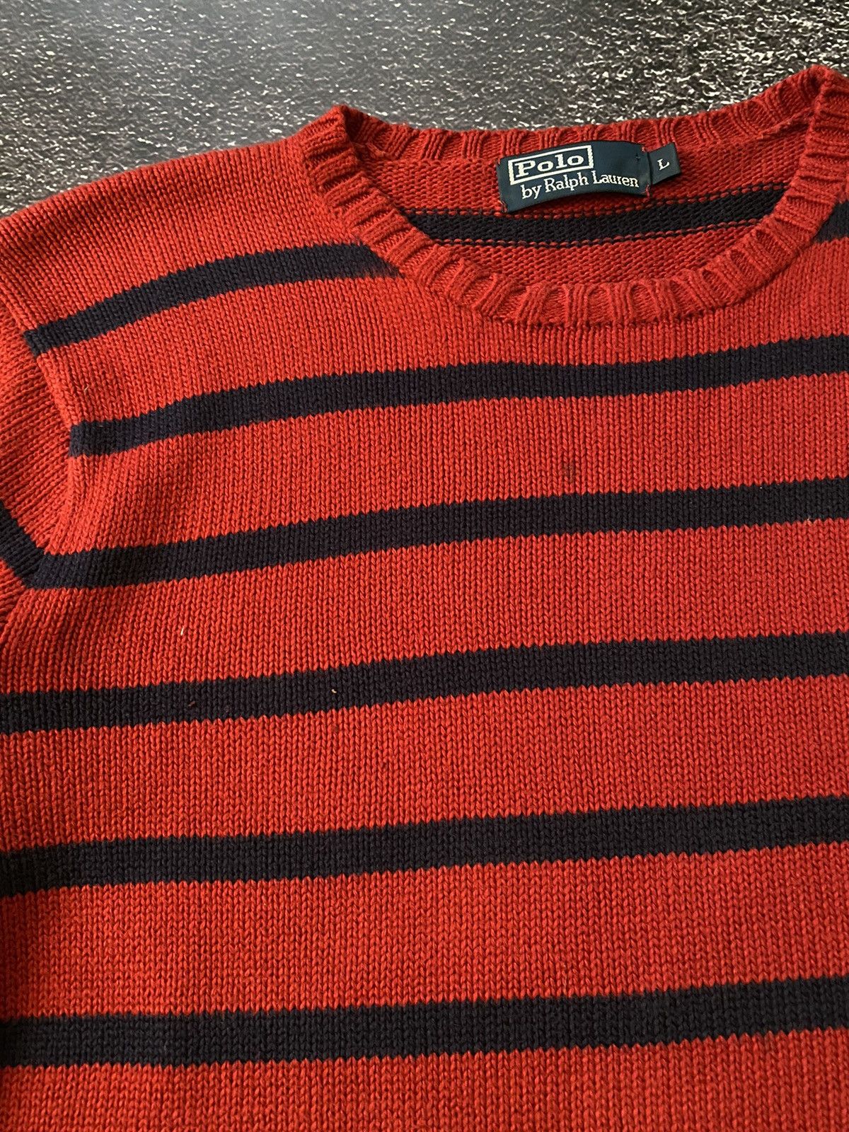 Polo Ralph Lauren Vintage Polo Ralph Lauren Red Striped Sweater 90s Hype Size US L / EU 52-54 / 3 - 4 Thumbnail