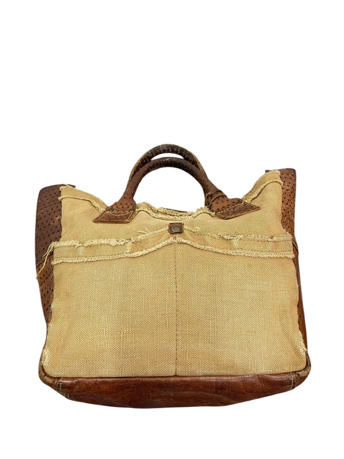 Genuine Leather Leather Cotton Duck Compora Japan Cute Tote Bag 1🟩4 Size ONE SIZE - 12 Thumbnail