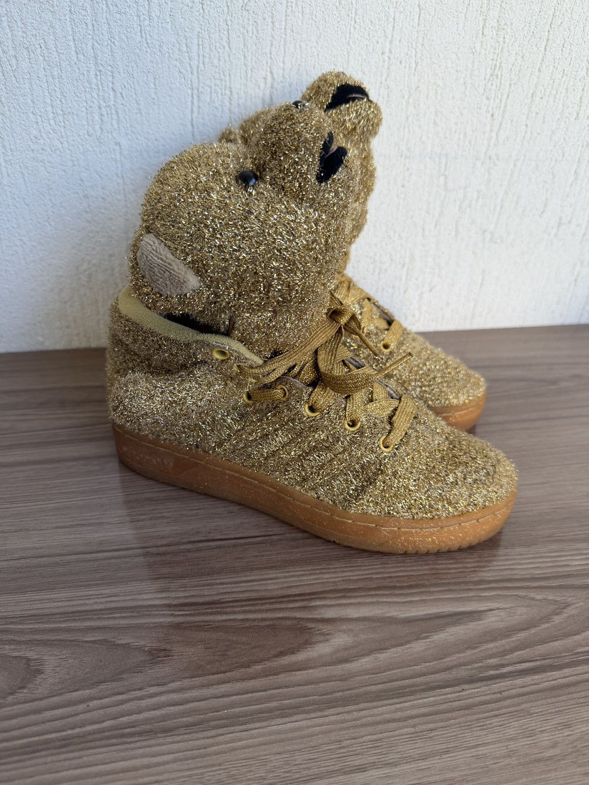 Adidas × Jeremy Scott Teddy bear glitter sneakers Size US 6 / IT 36 - 5 Thumbnail