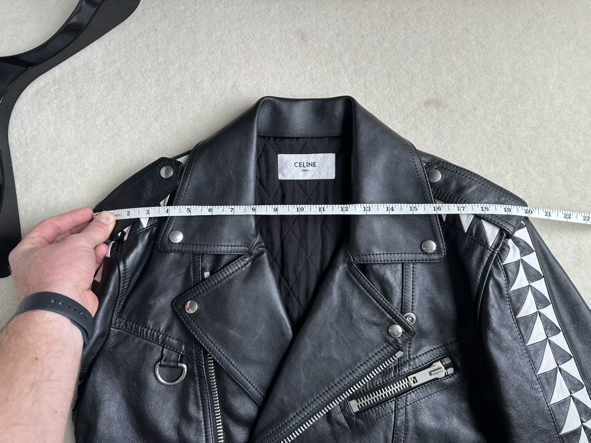 Celine SS22 $6500🤑 Celine biker D Ring leather jacket checkerboard Size US L / EU 52-54 / 3 - 7 Thumbnail