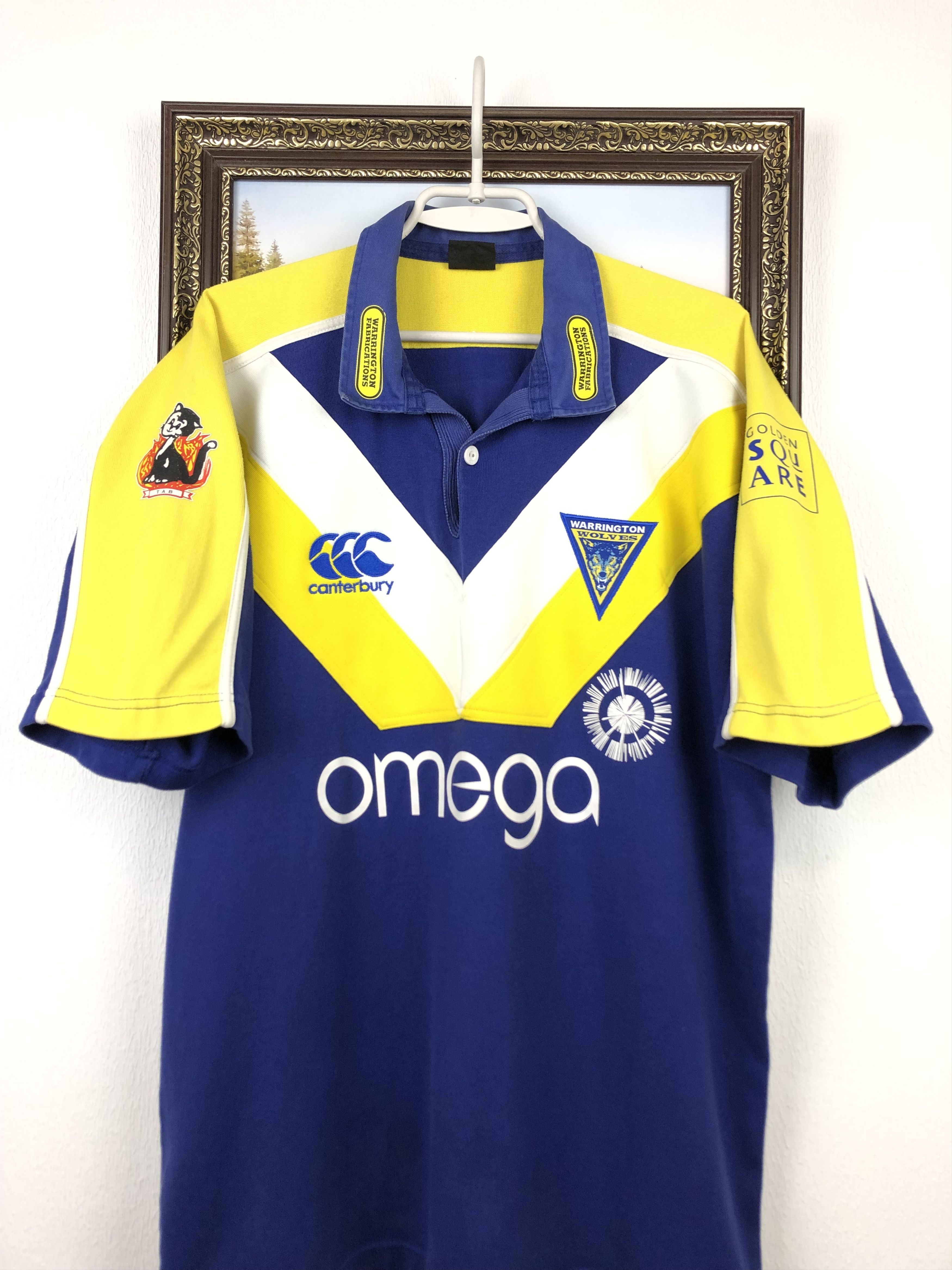 Canterbury of New Zealand Vintage 90's Canterbury Warrington Wolves Rugby Shirt Jersey Size US L / EU 52-54 / 3 - 2 Thumbnail