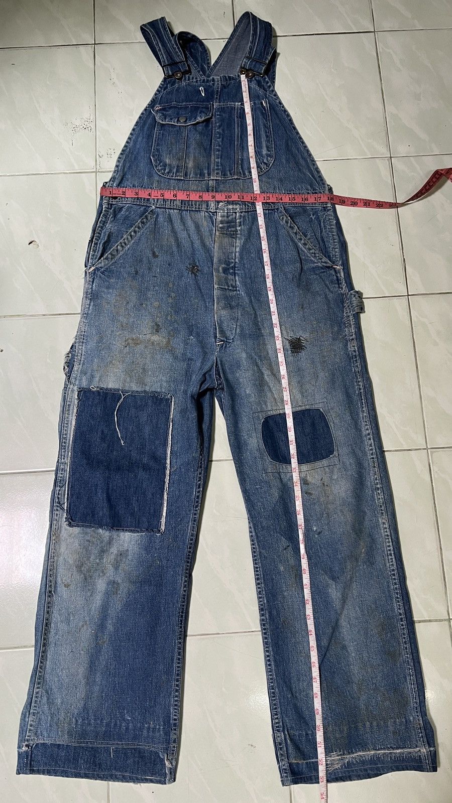 Vintage Vintage WWII Era Overalls Selvedge Patchwork Size US 36 / EU 52 - 22 Thumbnail
