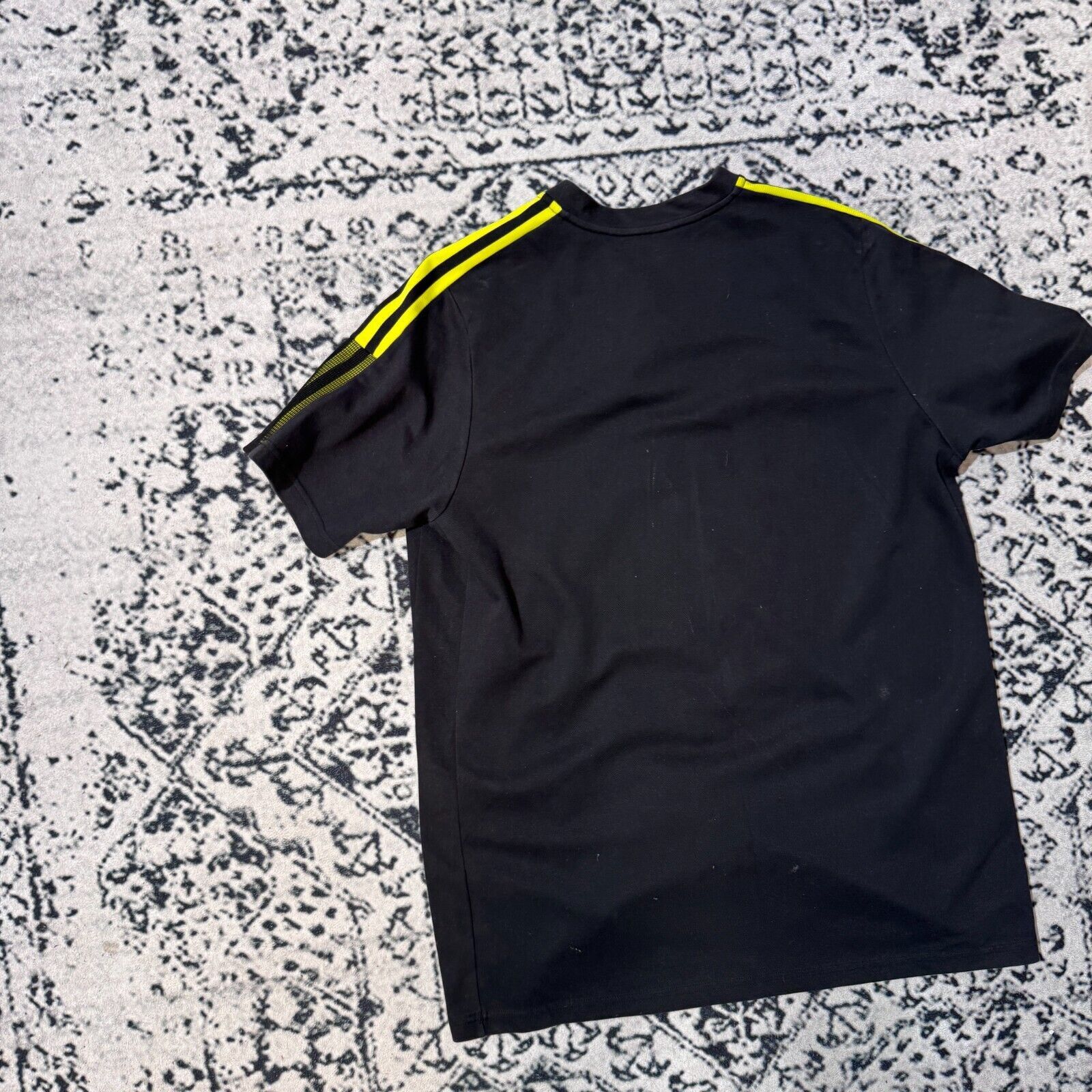 Adidas × Vintage Vintage Adidas Black Polyester Jersey T-Shirt Size L Spelout Size US L / EU 52-54 / 3 - 10 Thumbnail