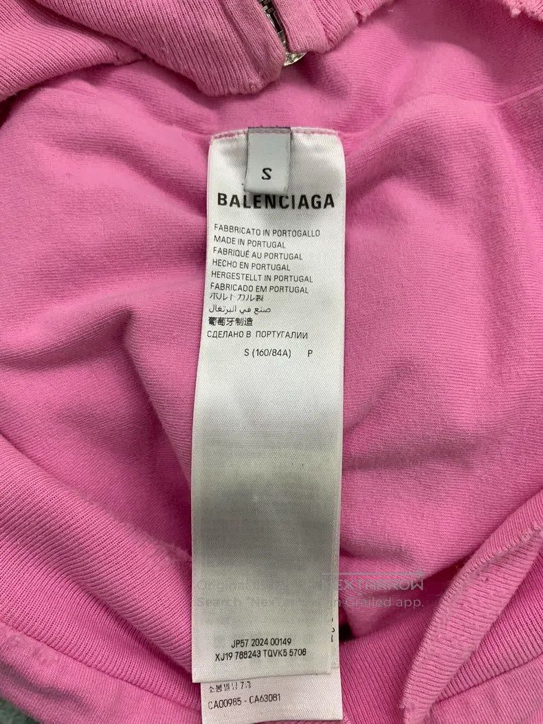 Balenciaga Balenciaga Pink hooded zipper jacket Size US S / EU 44-46 / 1 - 5 Thumbnail