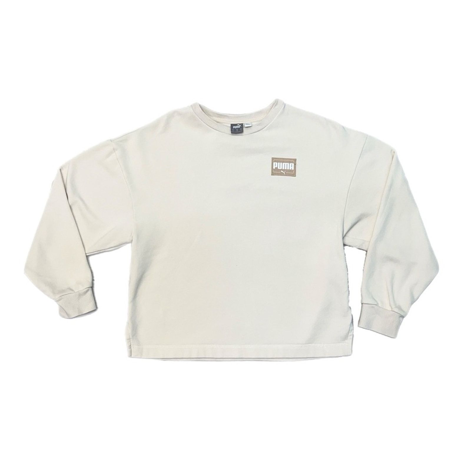 Puma Puma Beige Logo Crewneck Sweatshirt Size M / US 6-8 / IT 42-44 - 1 Thumbnail