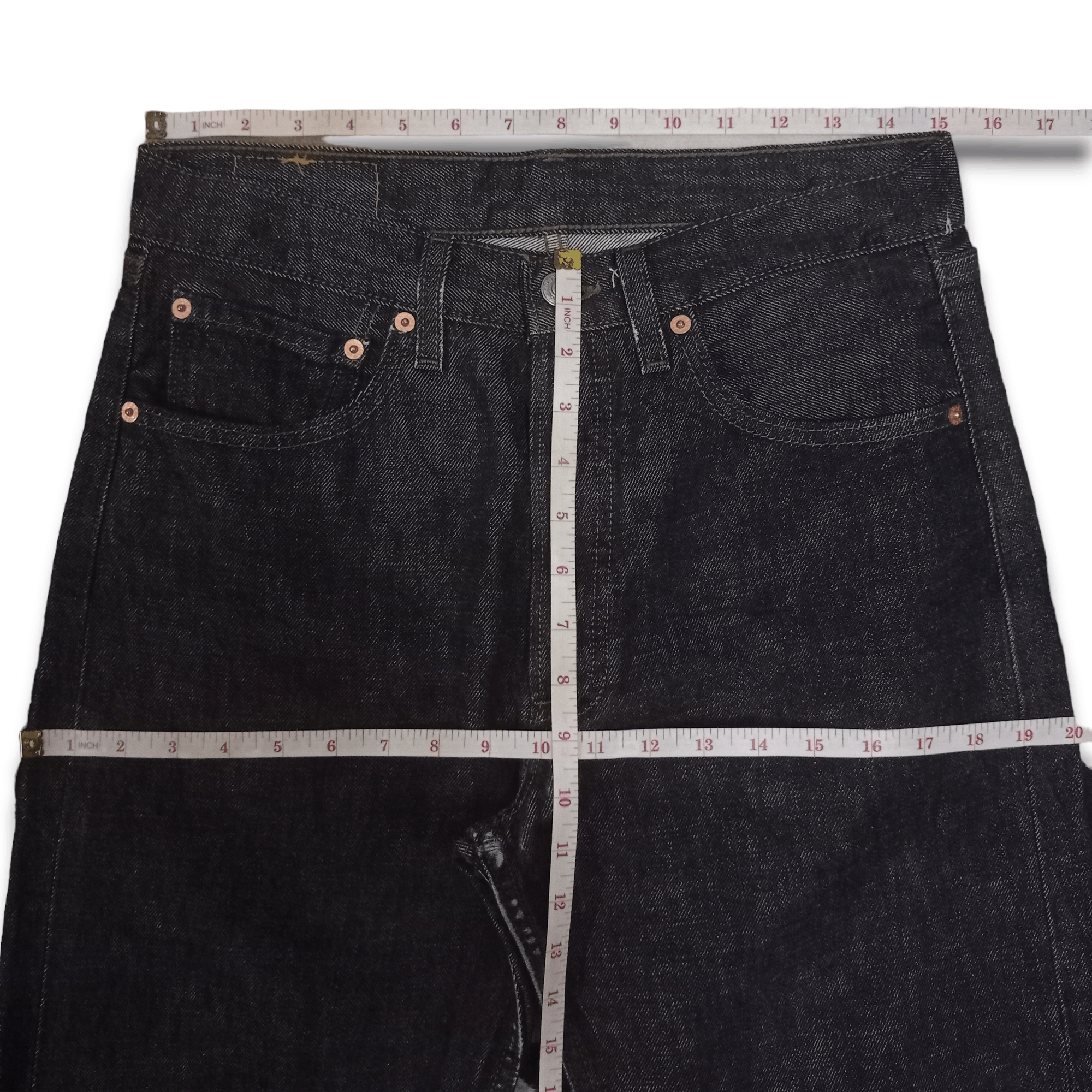 Levi's Vintage 90s LEVIS 501 Black Waxed Denim Loose Jeans 30x28 Size US 30 / EU 46 - 9 Thumbnail
