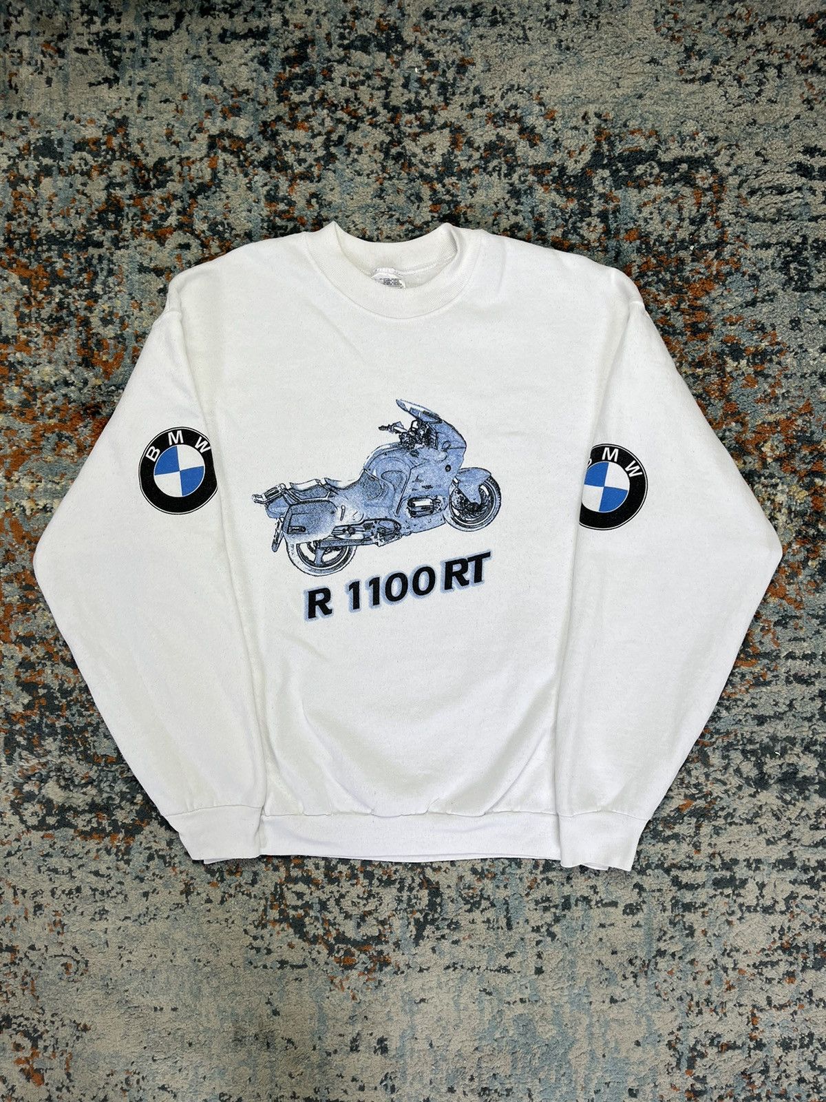 BMW × Vintage Vintage 90s BMW R 1100 RT Motorcycle promo sweatshirt Size US L / EU 52-54 / 3 - 1 Thumbnail