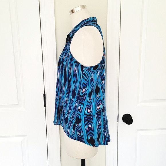 Vacation Eight Sixty Ikat Aztec Print Collared Button-Up Tank Party Size S / US 4 / IT 40 - 5 Thumbnail