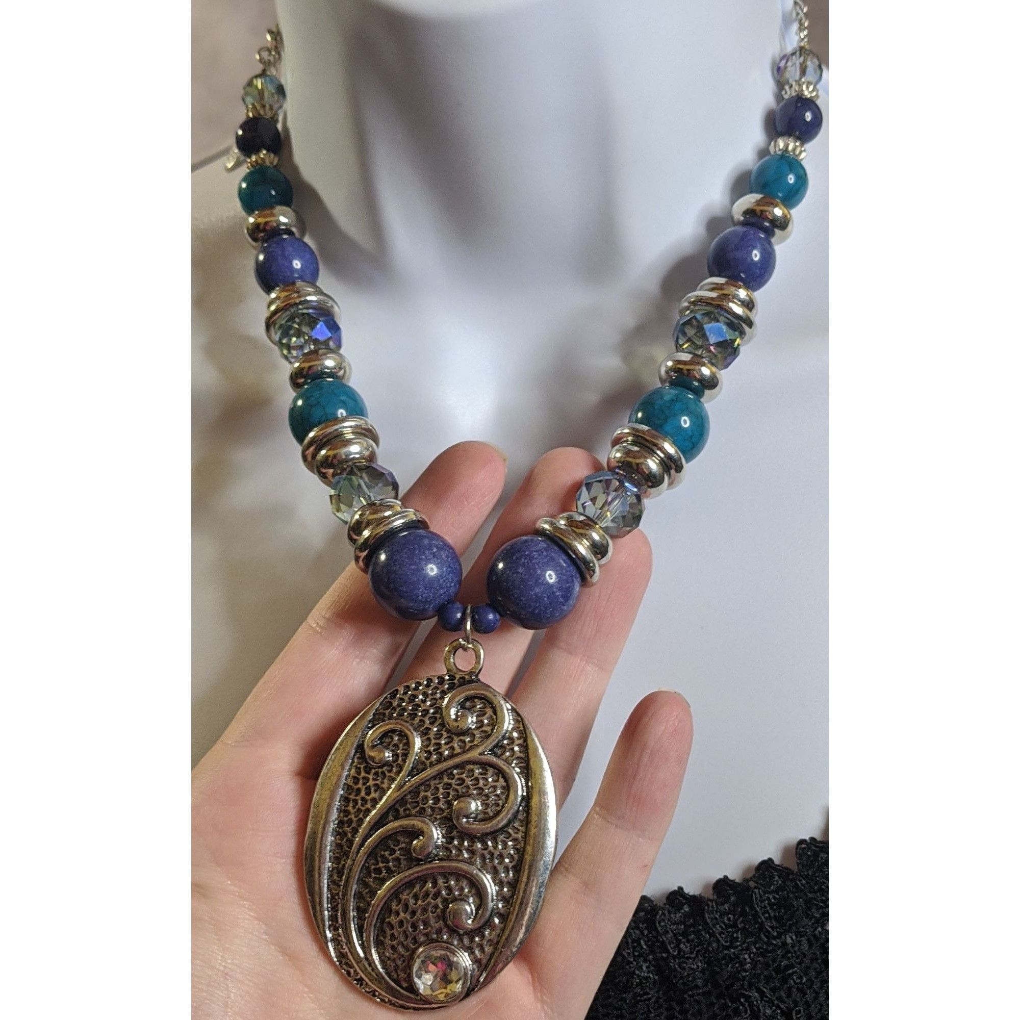 Other Julea Floral Beaded Necklace With Decorative Silver Tone Pen Size ONE SIZE - 2 Thumbnail