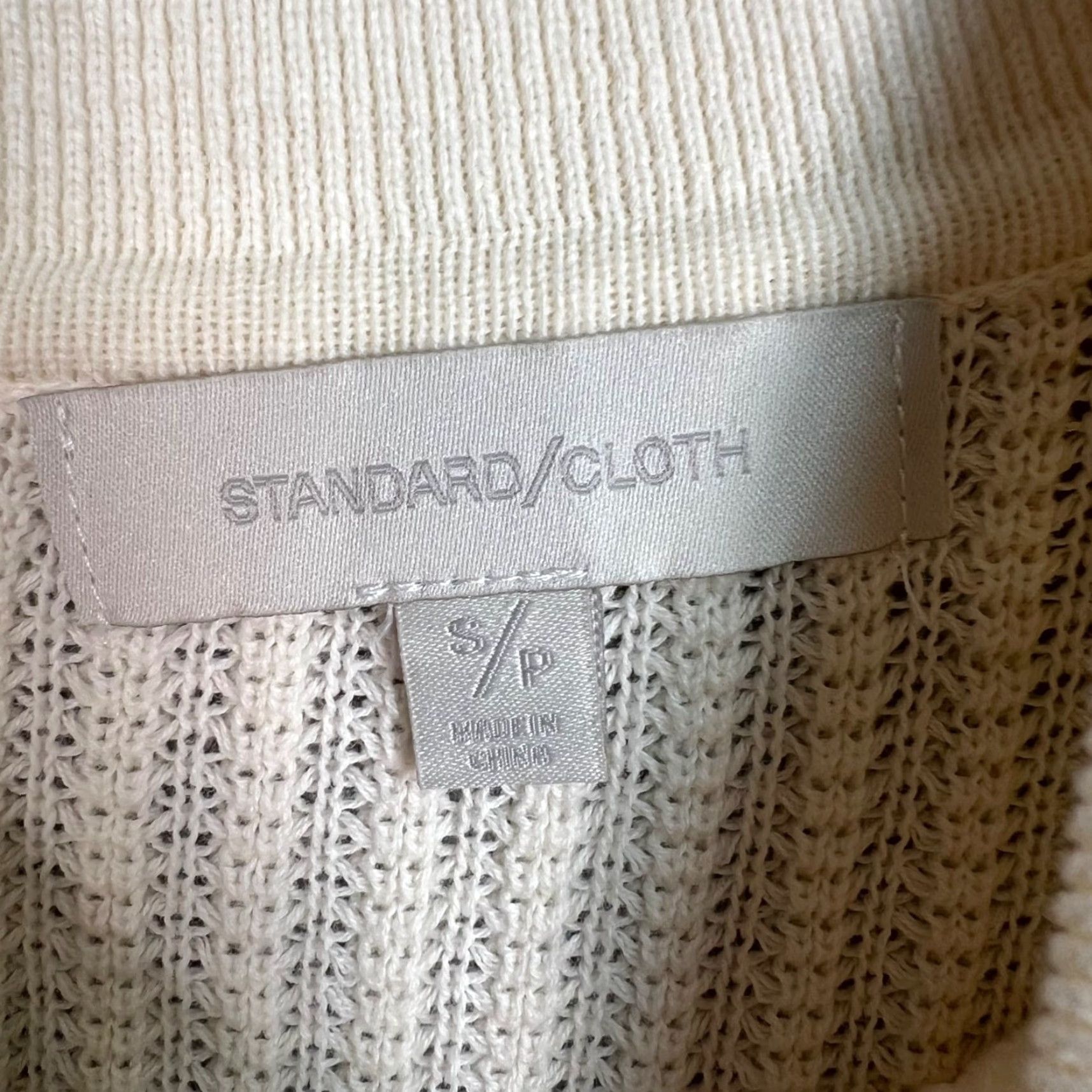 CLOT Standard Cloth Shirt Short Sleeve Ivory Knit Button-Up Burgundy Trim Mens Small Casual 90s? Size US S / EU 44-46 / 1 - 3 Thumbnail