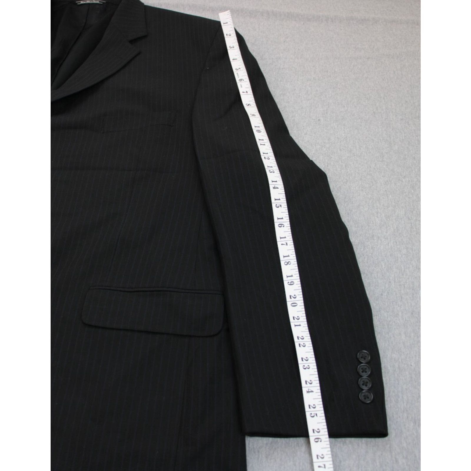 Jack Victor Blazer Men 50R Black Notch Lapel Single Breasted