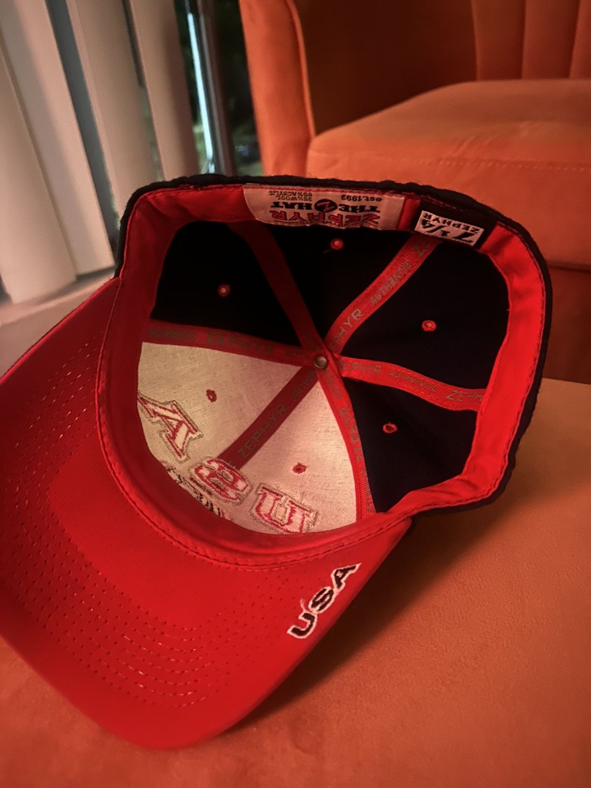 Zephyr USA HOCKEY FITTED HAT Size 36 - 2 Thumbnail
