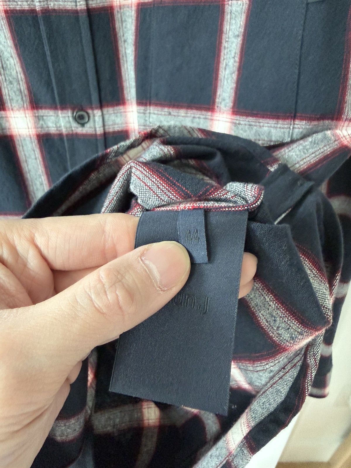 Juun.J Juun.J Navy and Red Overshirt Size US L / EU 52-54 / 3 - 5 Thumbnail