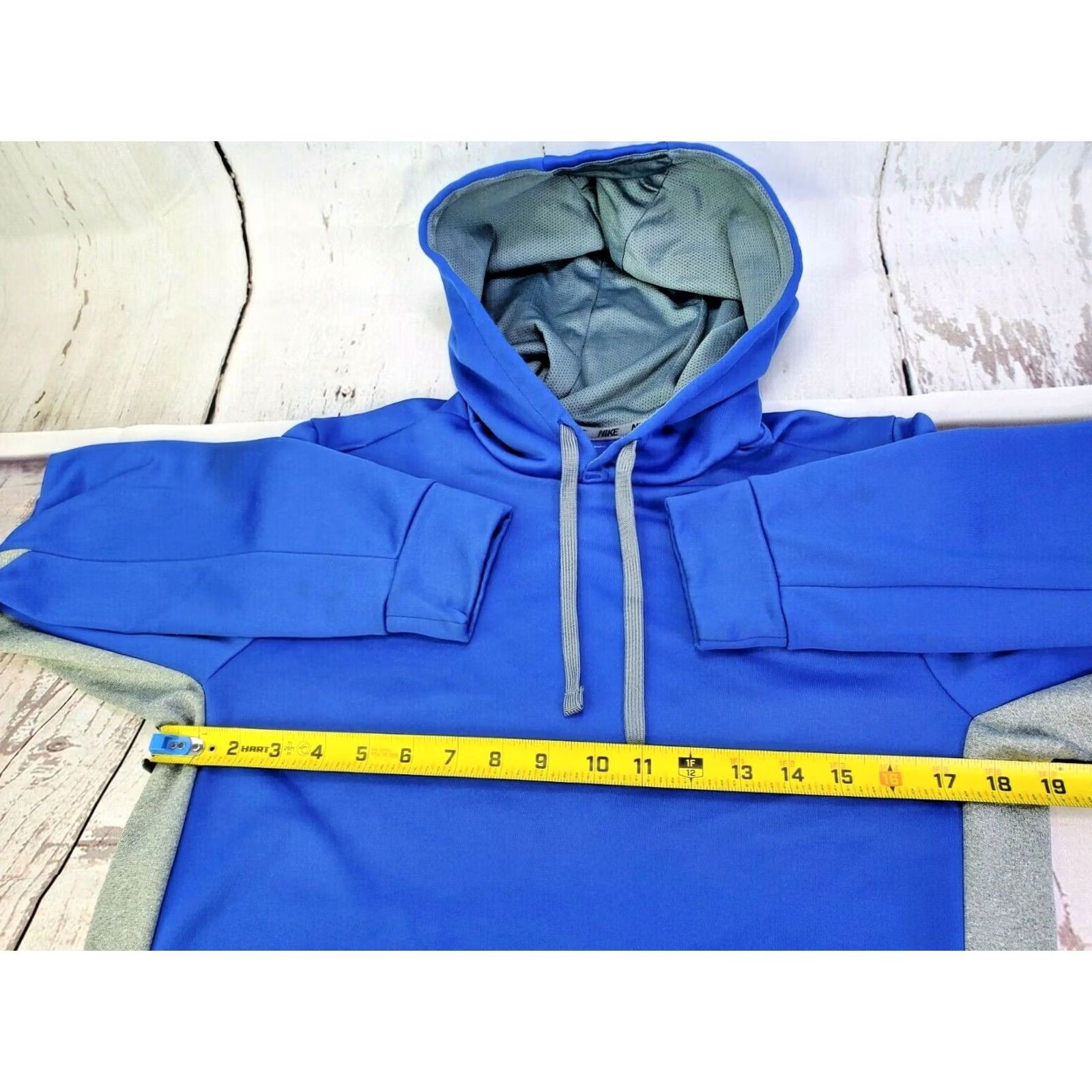 Nike Nike Therma-FIT Pullover Hoodie Men S Blue Gray 650733 Kangaroo Pocket Logo Sportswear Sweatshirt Size US S / EU 44-46 / 1 - 6 Thumbnail