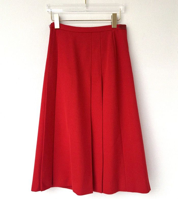 Celine Celine Vintage Carriage Buckle Belt Red Skirt Size 27" / US 4 / IT 40 - 6 Thumbnail