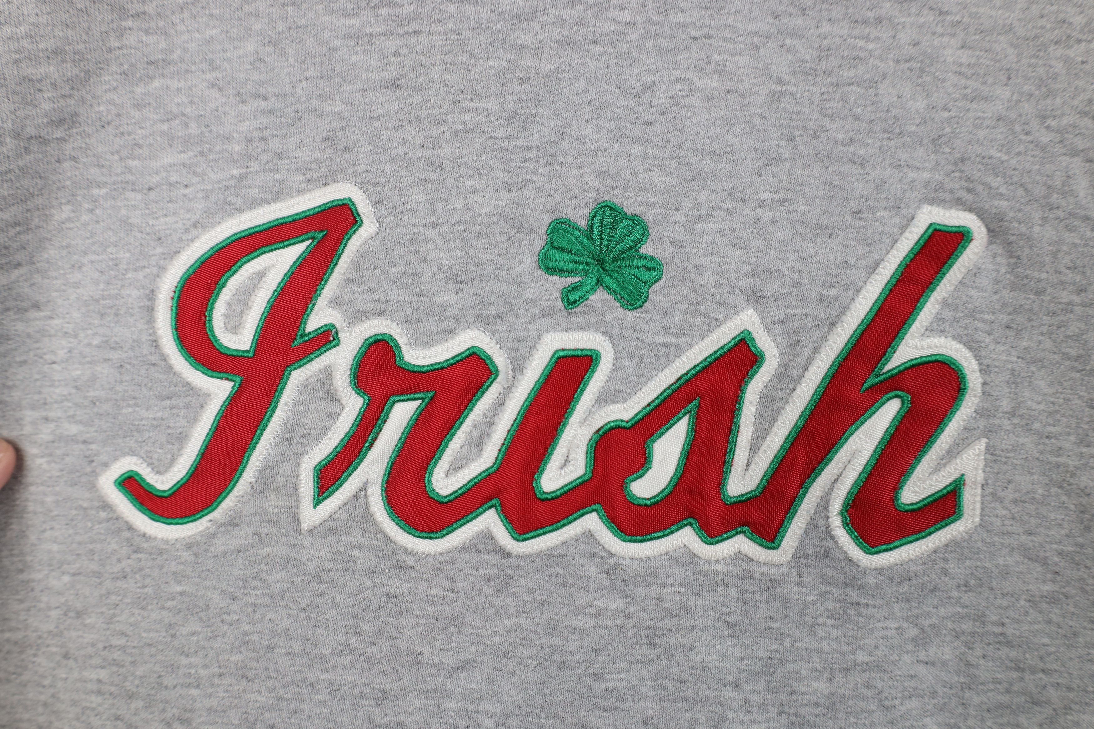 Nike Vintage Nike Center Swoosh Irish Hoodie Sweatshirt Gray Size US L / EU 52-54 / 3 - 4 Thumbnail