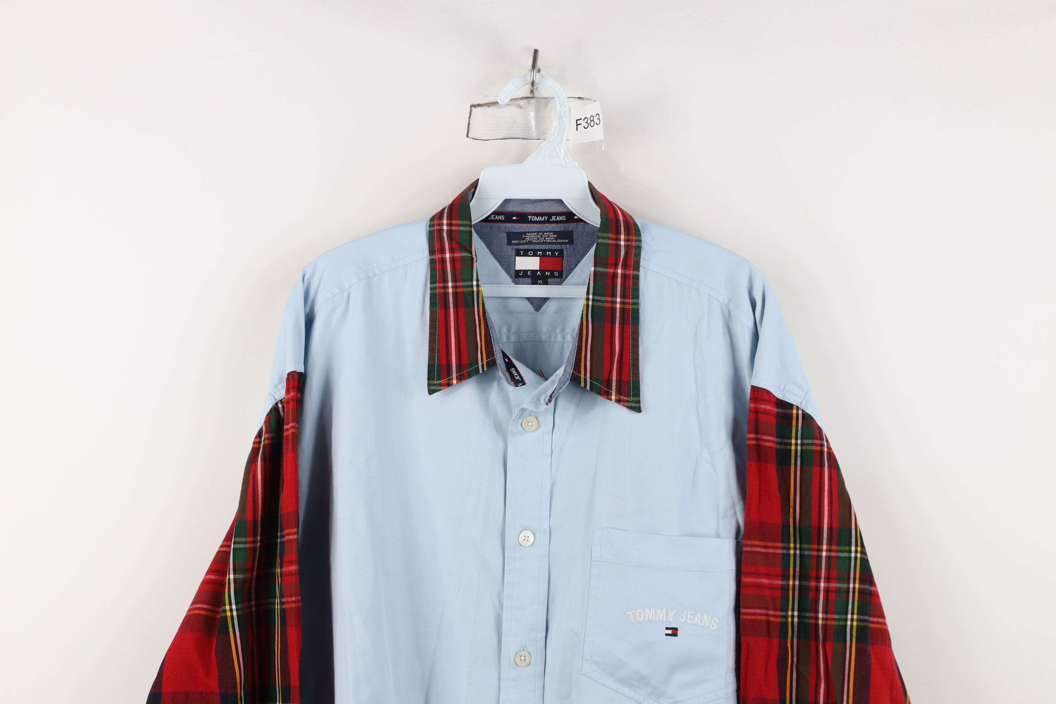 Tommy Hilfiger Vintage 90s Tommy Hilfiger N Sew Collared Button Shirt Plaid Size US XL / EU 56 / 4 - 2 Thumbnail