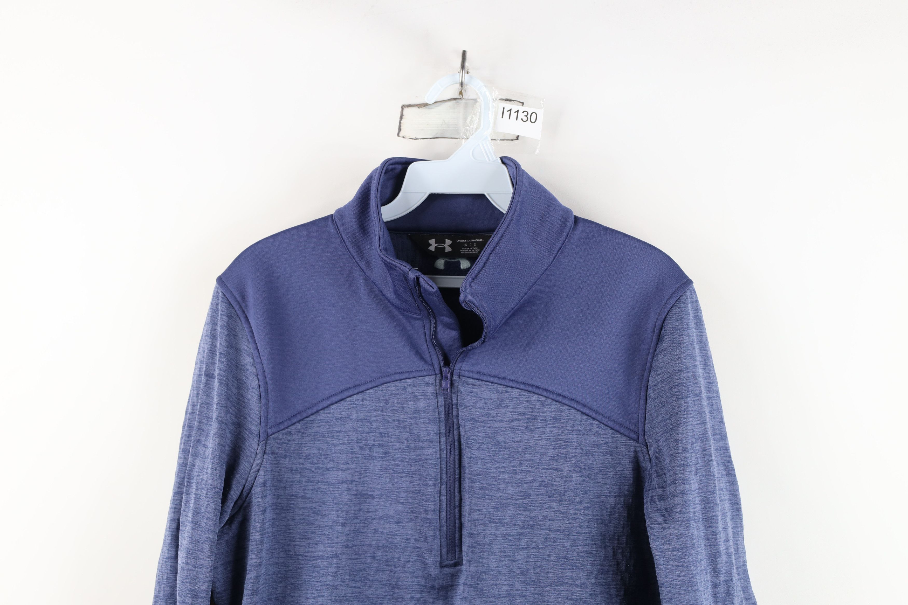 Under Armour Under Armour Thermal Fleece Lined Half Zip Sweater Blue Size L / US 10 / IT 46 - 2 Thumbnail