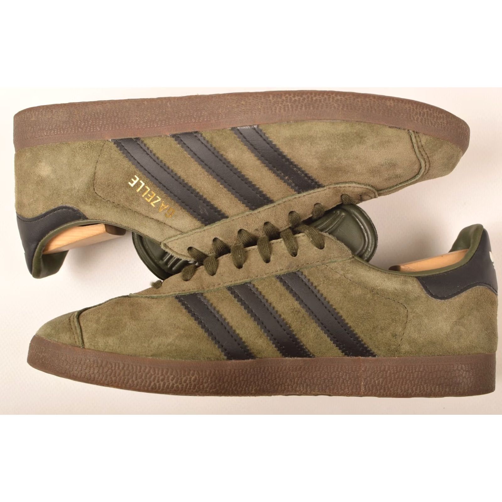 Adidas adidas Sneakers Mens Green Gazelle Night Cargo Core Black EE8947 Suede Trainers Size Size US 5 / EU 37 - 5 Thumbnail