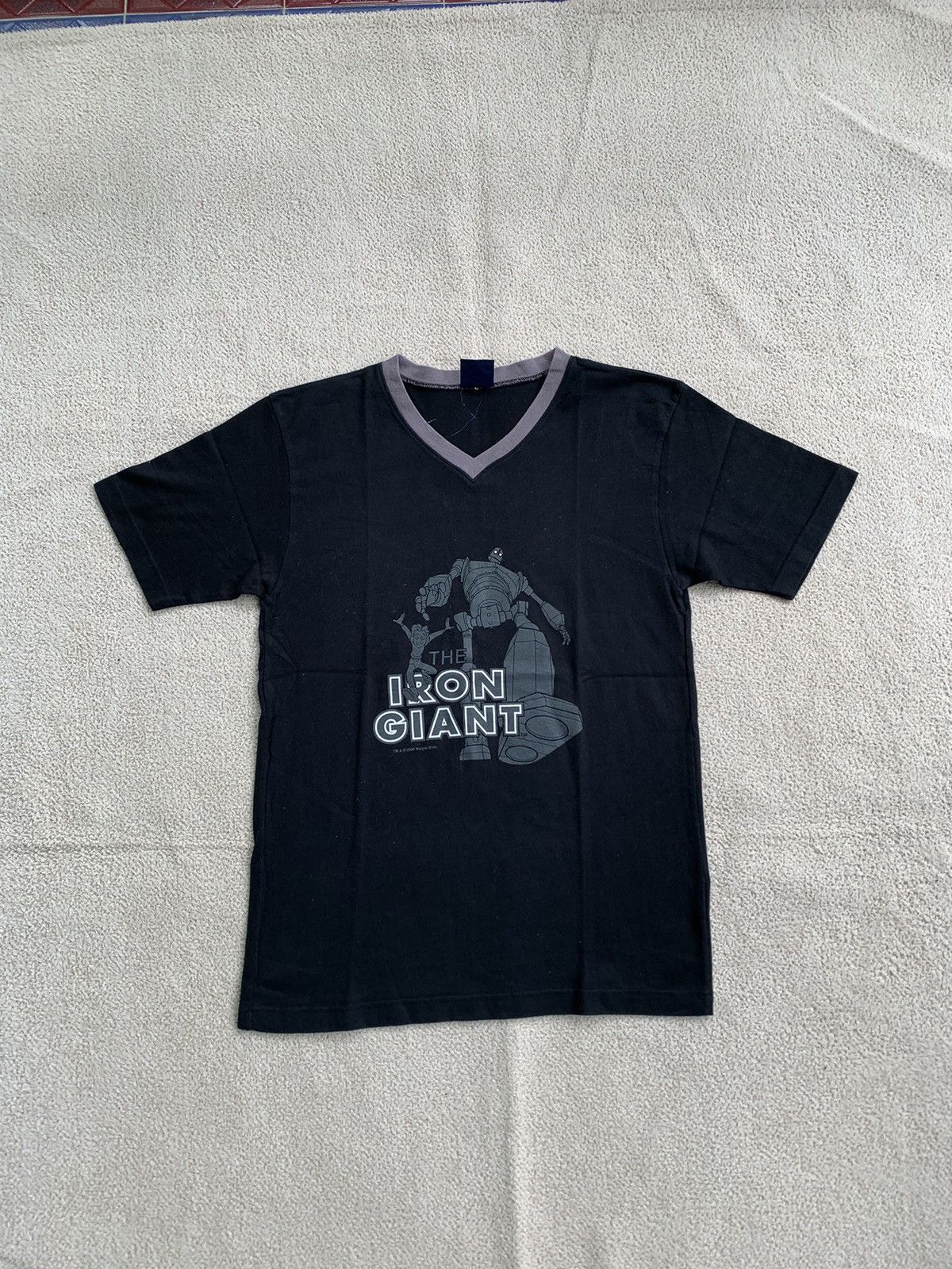 Anime × Cartoon Network × Japanese Brand RARE Vintage 00s The Iron Giant V neck Tshirt Size US L / EU 52-54 / 3 - 1 Thumbnail