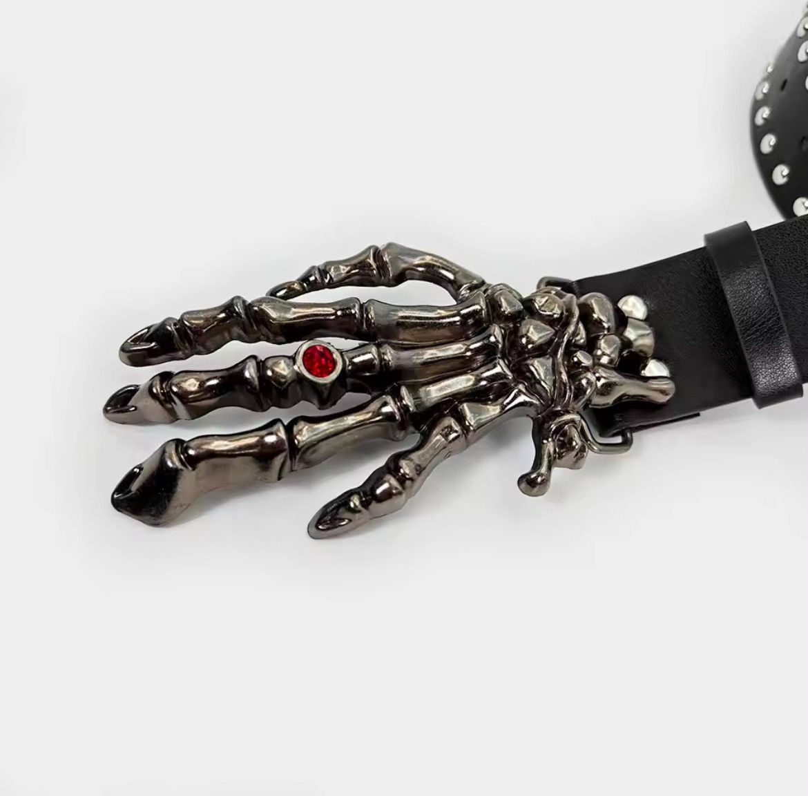 Vintage y2k 2000s vintage style skeleton grunge goth emo black belt Size ONE SIZE - 4 Thumbnail