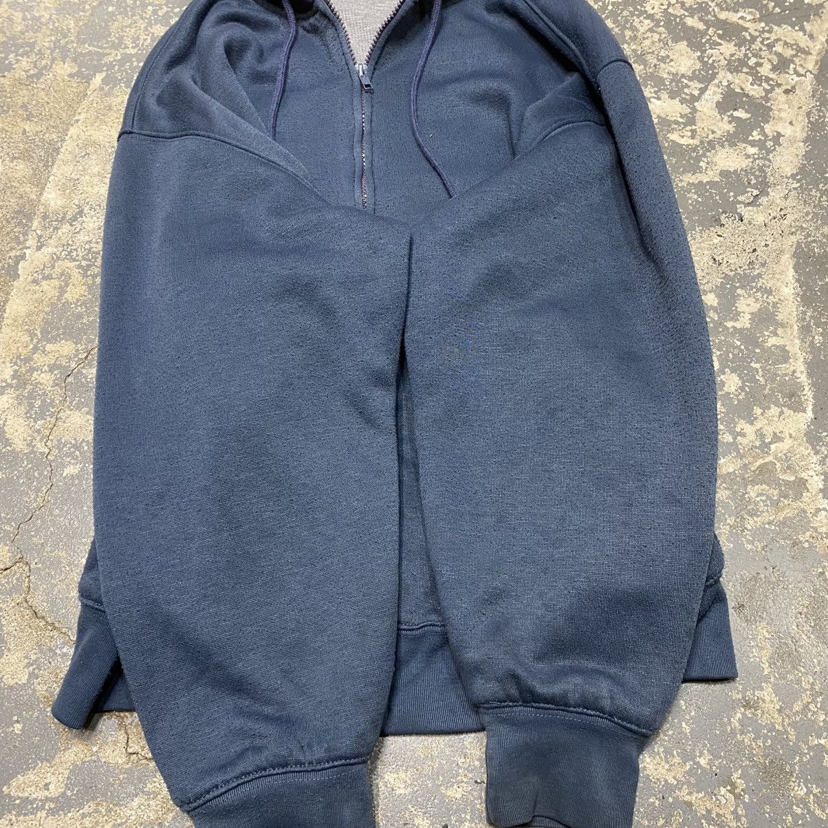 Japanese Brand × Vintage Vintage Athletic Blue Waffle Insulated Thermal Zip Hoodie Size US L / EU 52-54 / 3 - 8 Thumbnail
