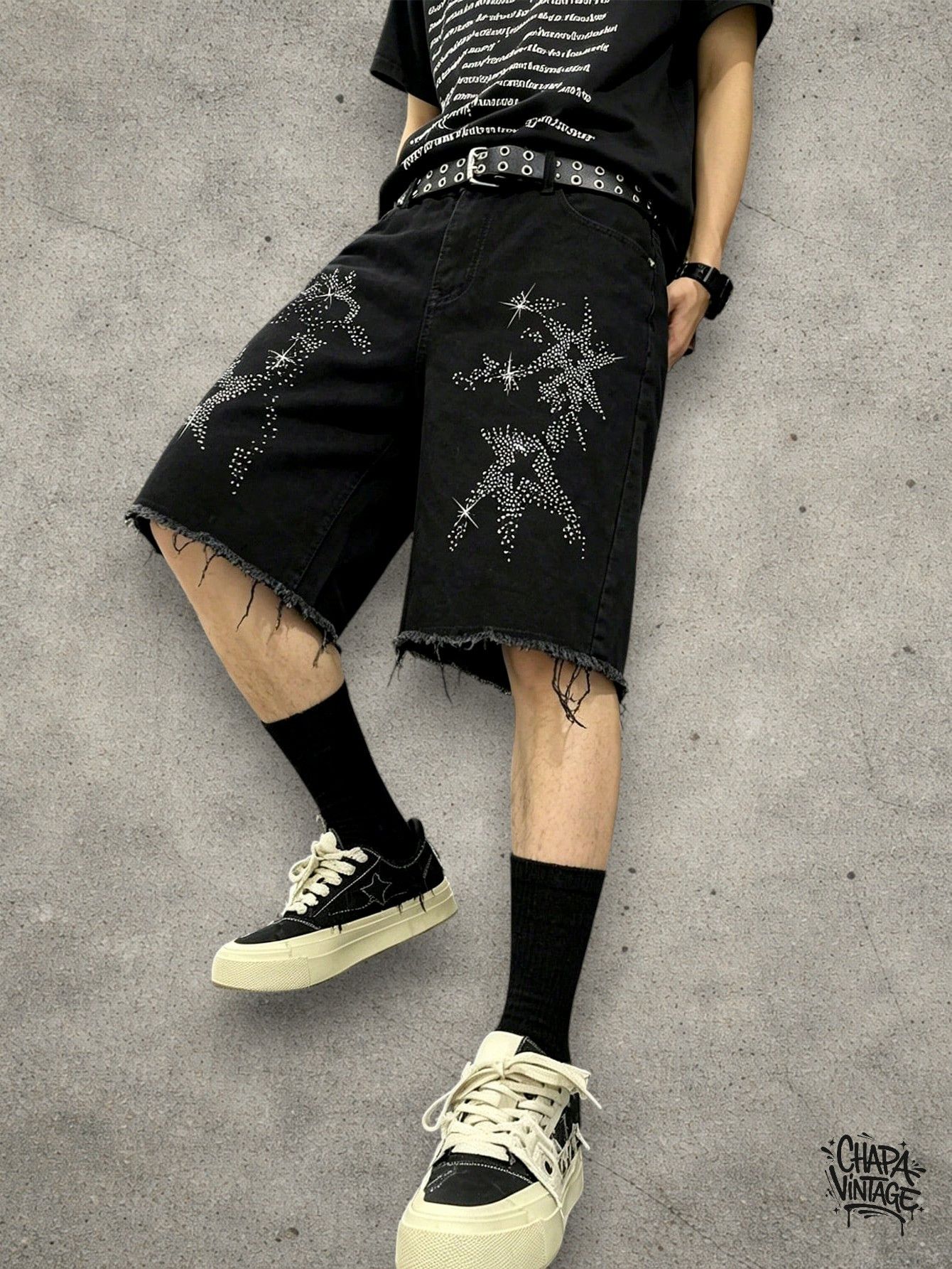 Japanese Brand Distressed opium shorts Size US 32 / EU 48 - 3 Thumbnail
