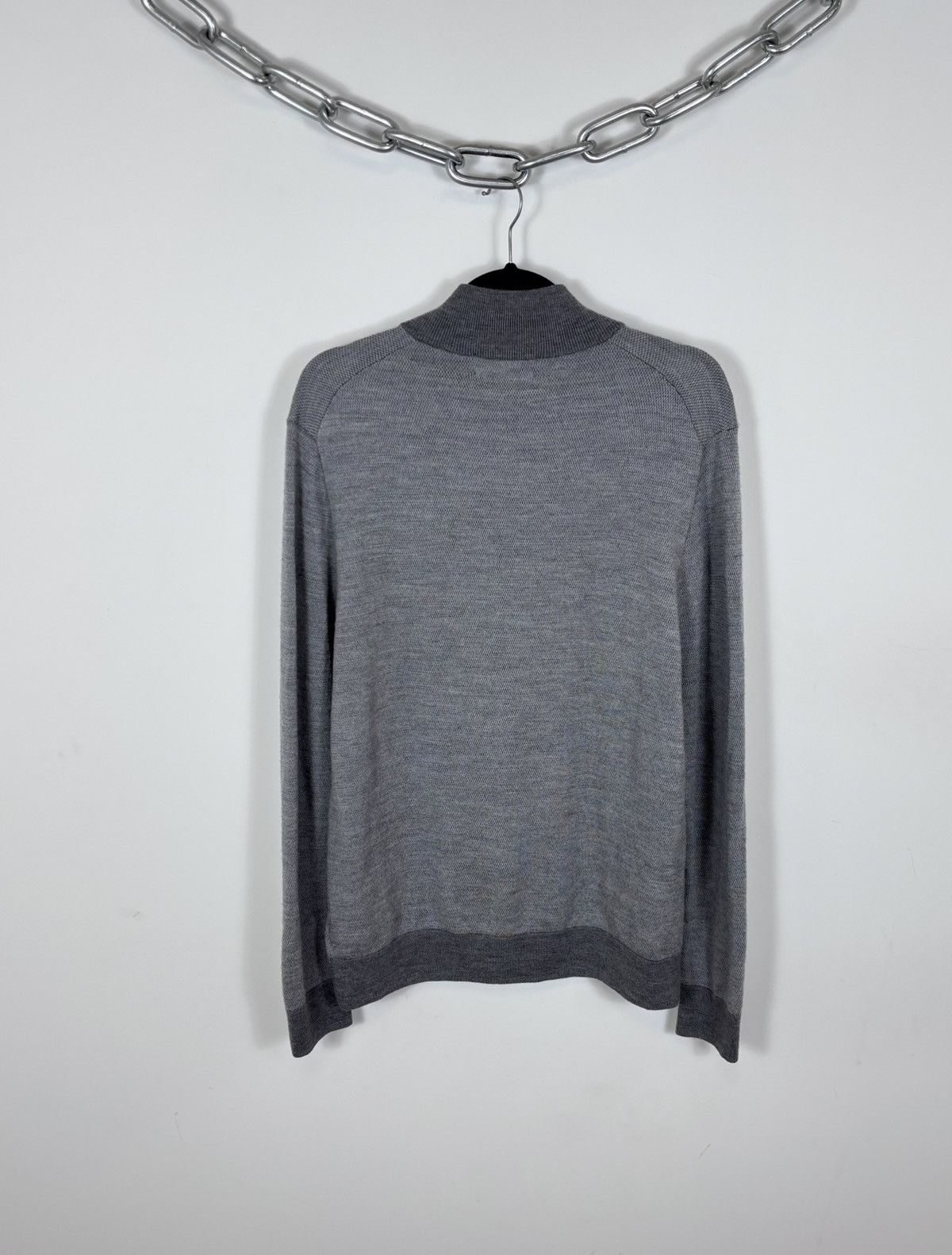 Brooks Brothers Brooks Brothers Men’s Grey Wool 1/4 Zip Knit Sweater Size US L / EU 52-54 / 3 - 13 Thumbnail
