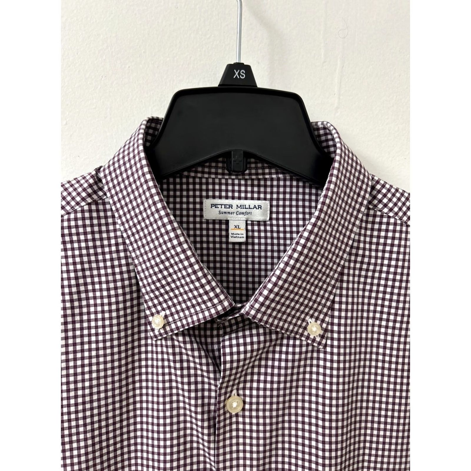 Peter Millar Peter Millar Summer Comfort Shirt Mens XL Red White Plaid Button-Down Long Sleeve Shirt Size US XL / EU 56 / 4 - 5 Thumbnail