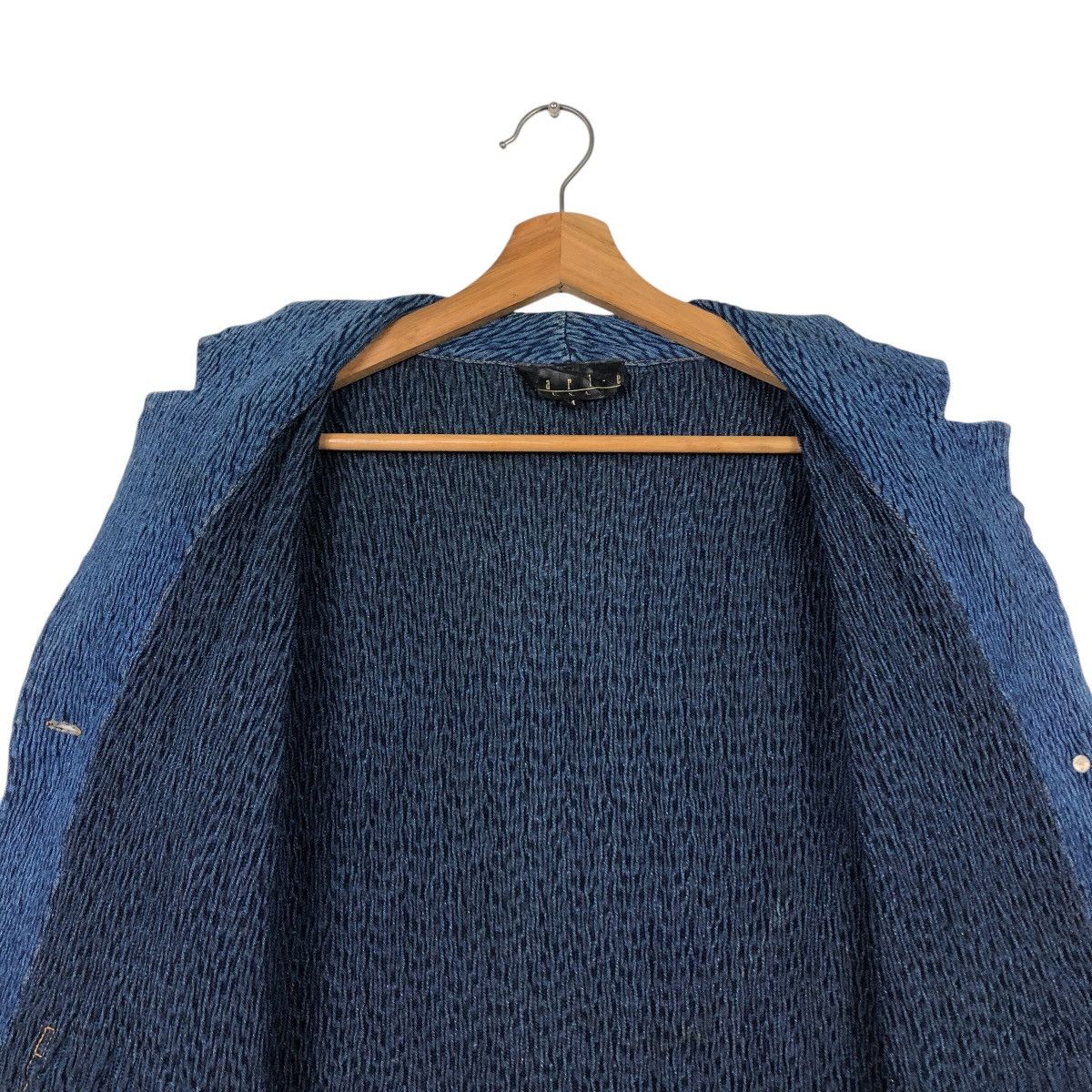 Japanese Brand 📌Pleated Cropped Biker Jacket Marie Usa Blue Indigo Size US M / EU 48-50 / 2 - 15 Thumbnail