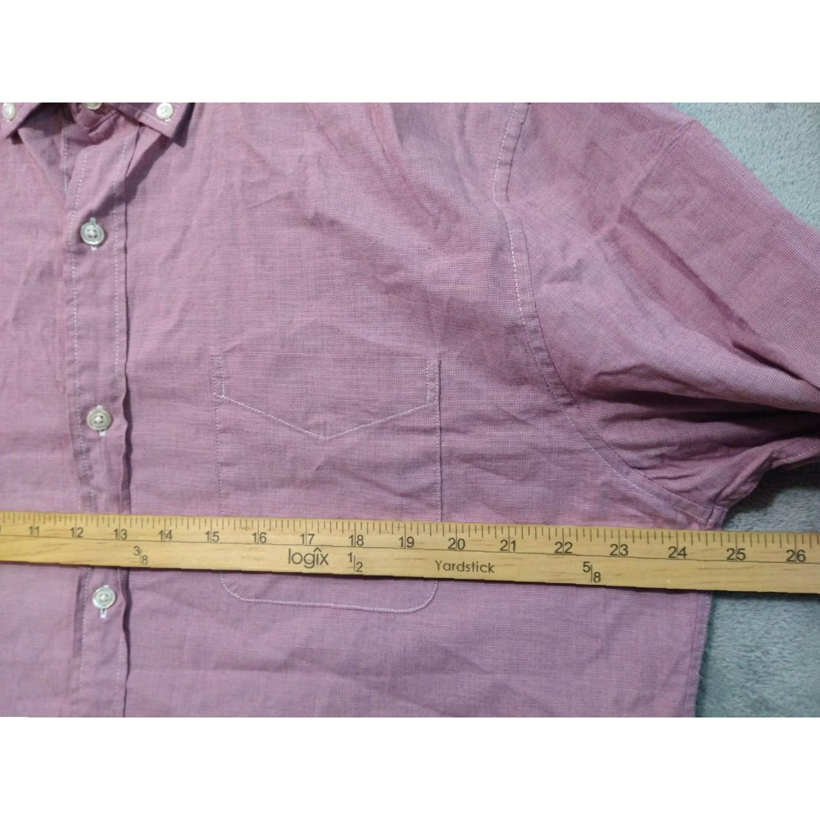 Bonobos Bonobos Shirt XL Red Cotton Stretch Button-Down Long Sleeve Regular Fit Mens Size US XL / EU 56 / 4 - 5 Thumbnail