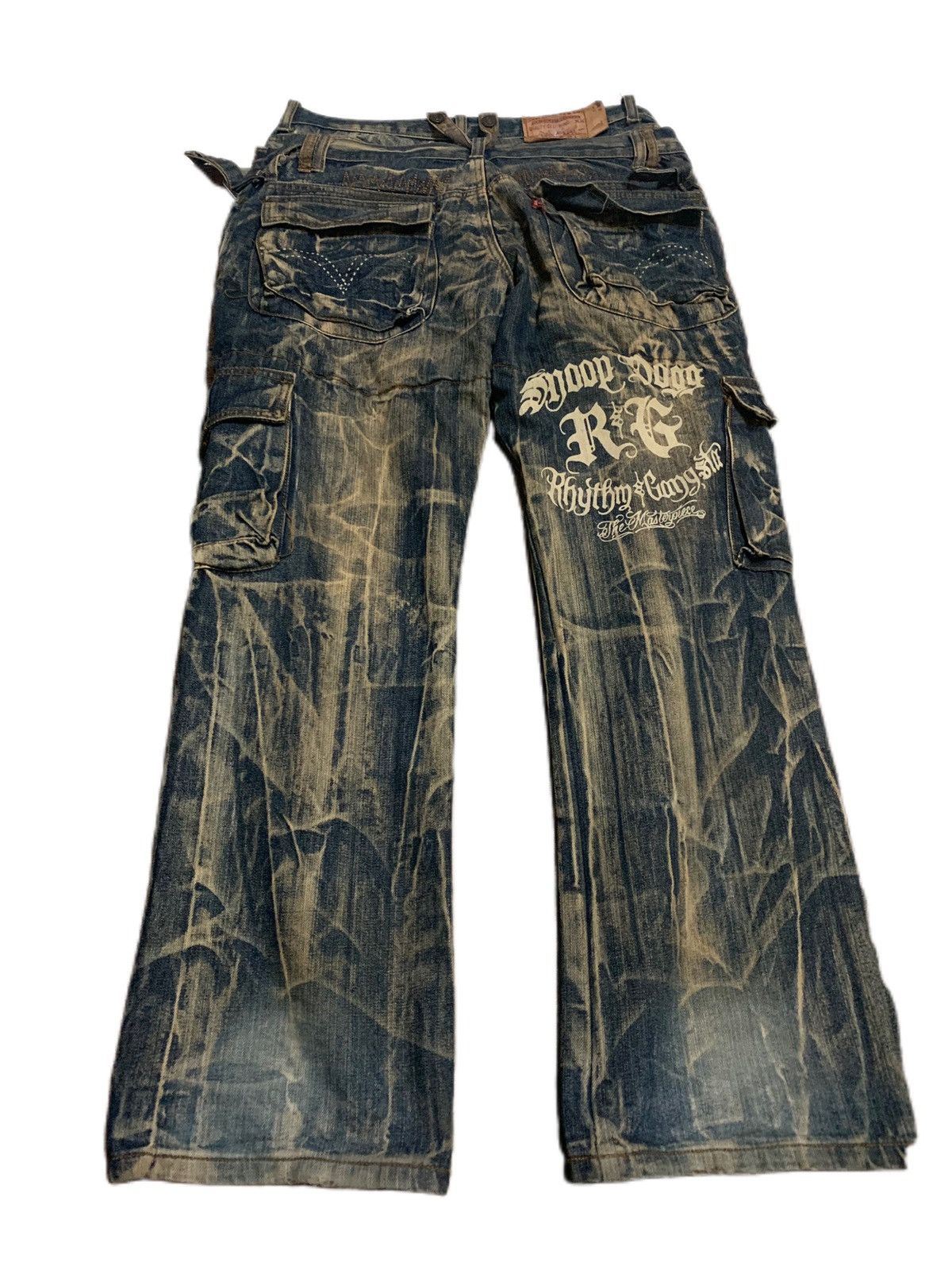 RUSTY LEVIS CARGO CUSTOM DOUBLE WAIST PUNK DESIGNER INSPIRED