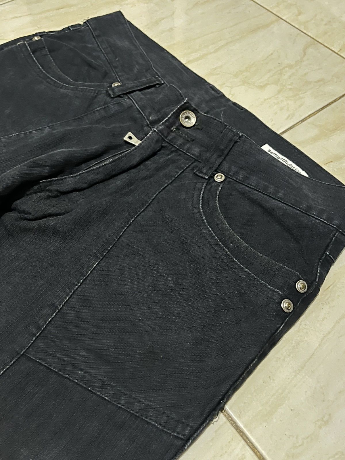 Japanese Brand Semanticdesign black washed Flare Pant Size US 32 / EU 48 - 5 Thumbnail