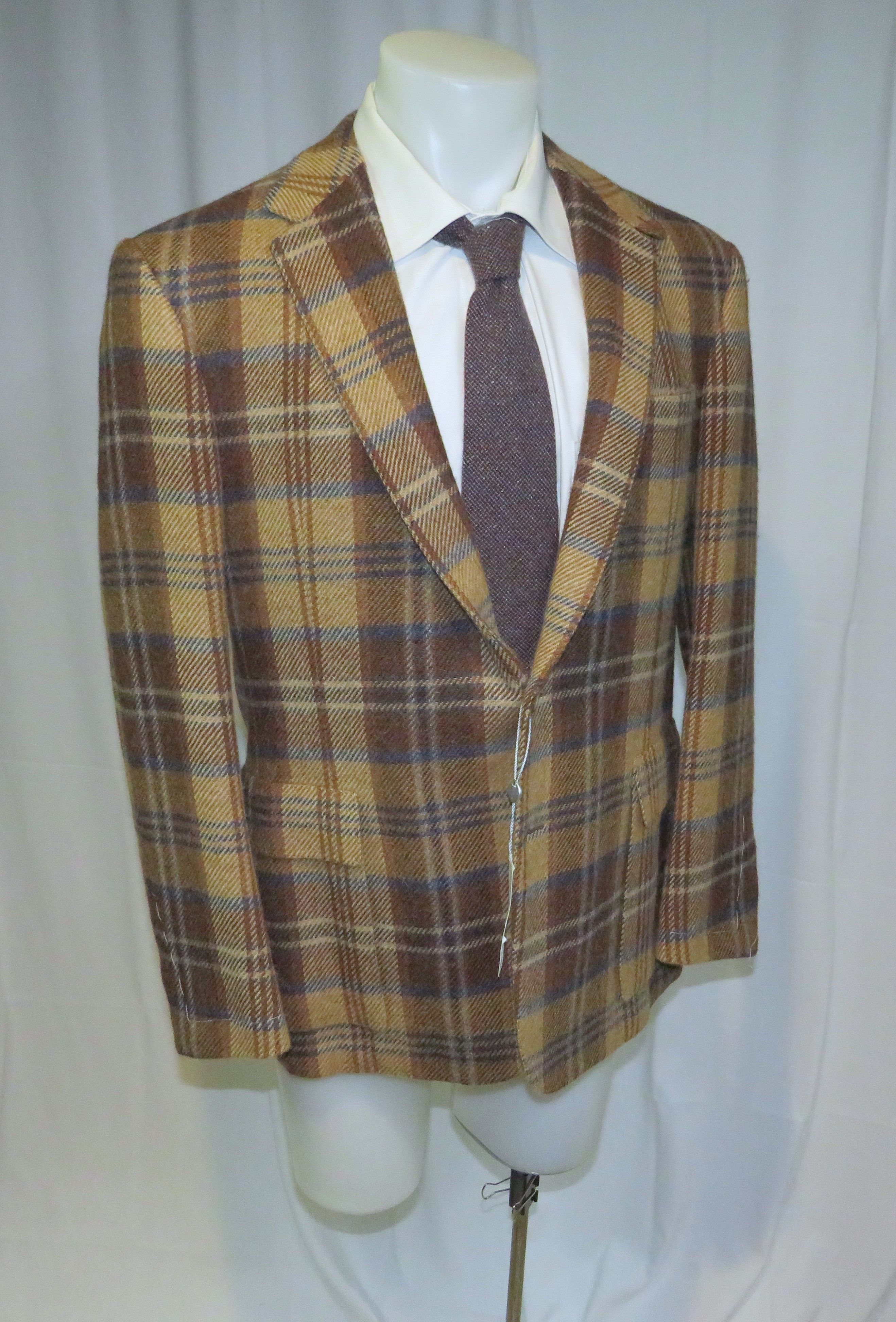 Ralph Lauren Purple Label Handmade Kent Bellows Brown Plaid 44R NWT $4995 Size 44R - 8 Thumbnail