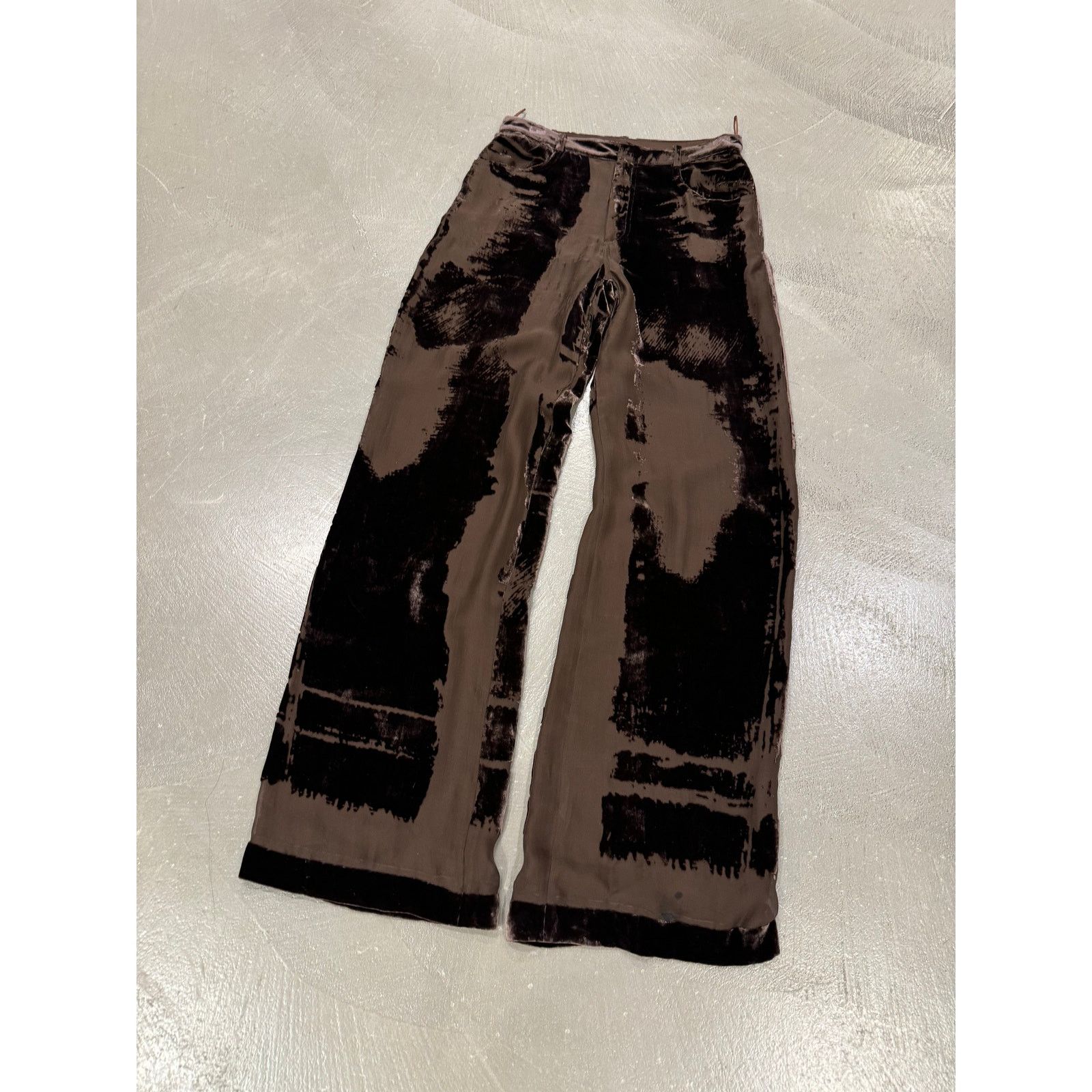 Jean Paul Gaultier 1990s J Pau Gaultier mainline velvet distressed pants Size 27" / US 4 / IT 40 - 3 Thumbnail