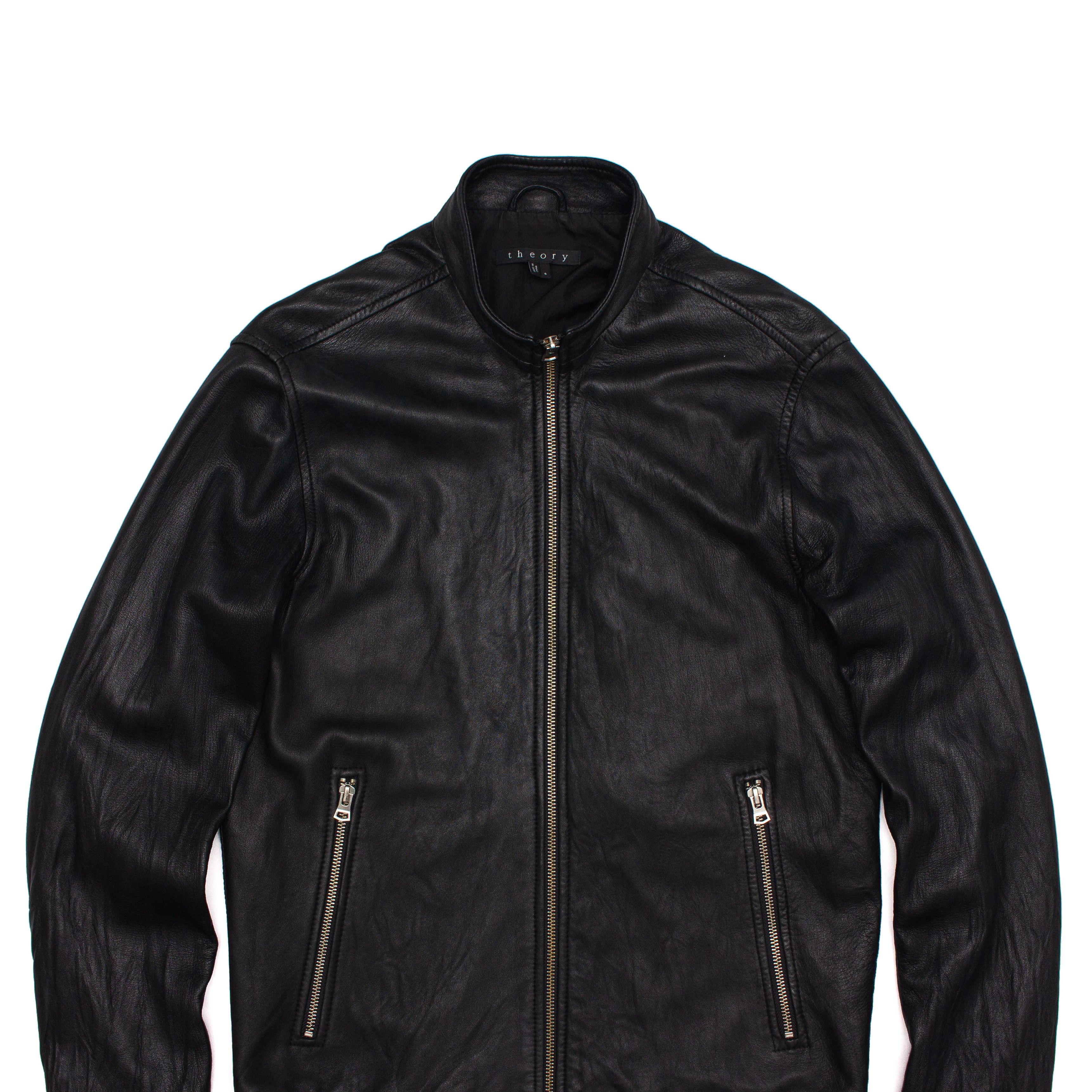 Theory 995$ Theory Morvek Sheep Leather Zip Jacket Black Size : S Size US S / EU 44-46 / 1 - 4 Thumbnail