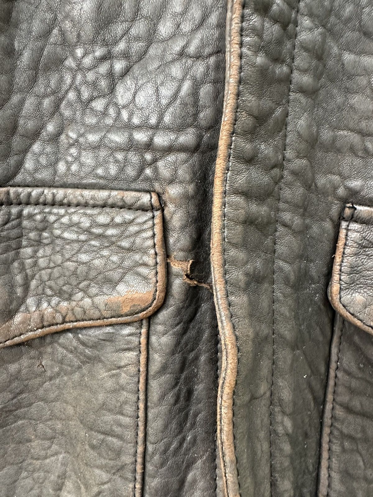 Avirex 🪖Vintage THRASHED A-2 Avirex Leather Aviator Bomber Jacket Size US M / EU 48-50 / 2 - 14 Thumbnail