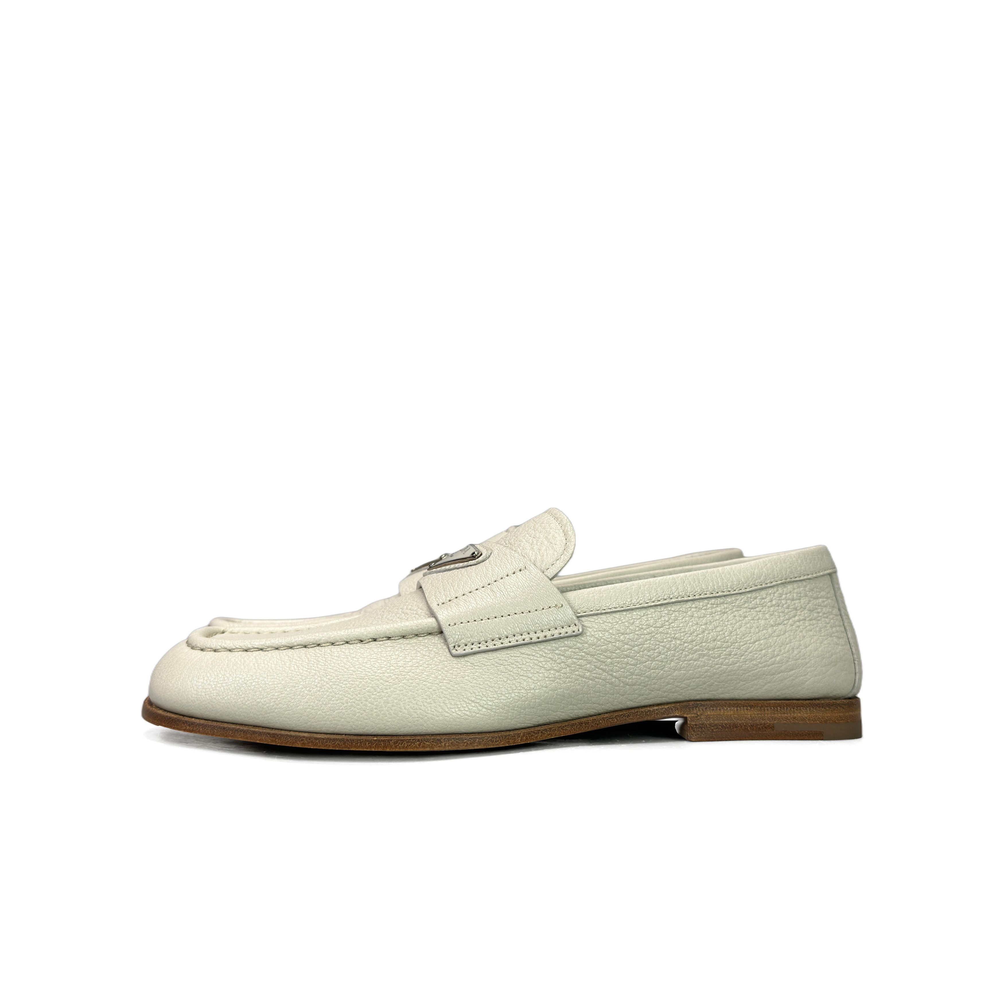 Prada Prada Triangle Logo Leather Loafers Size 6.5 Size US 6.5 / EU 39-40 - 1 Thumbnail