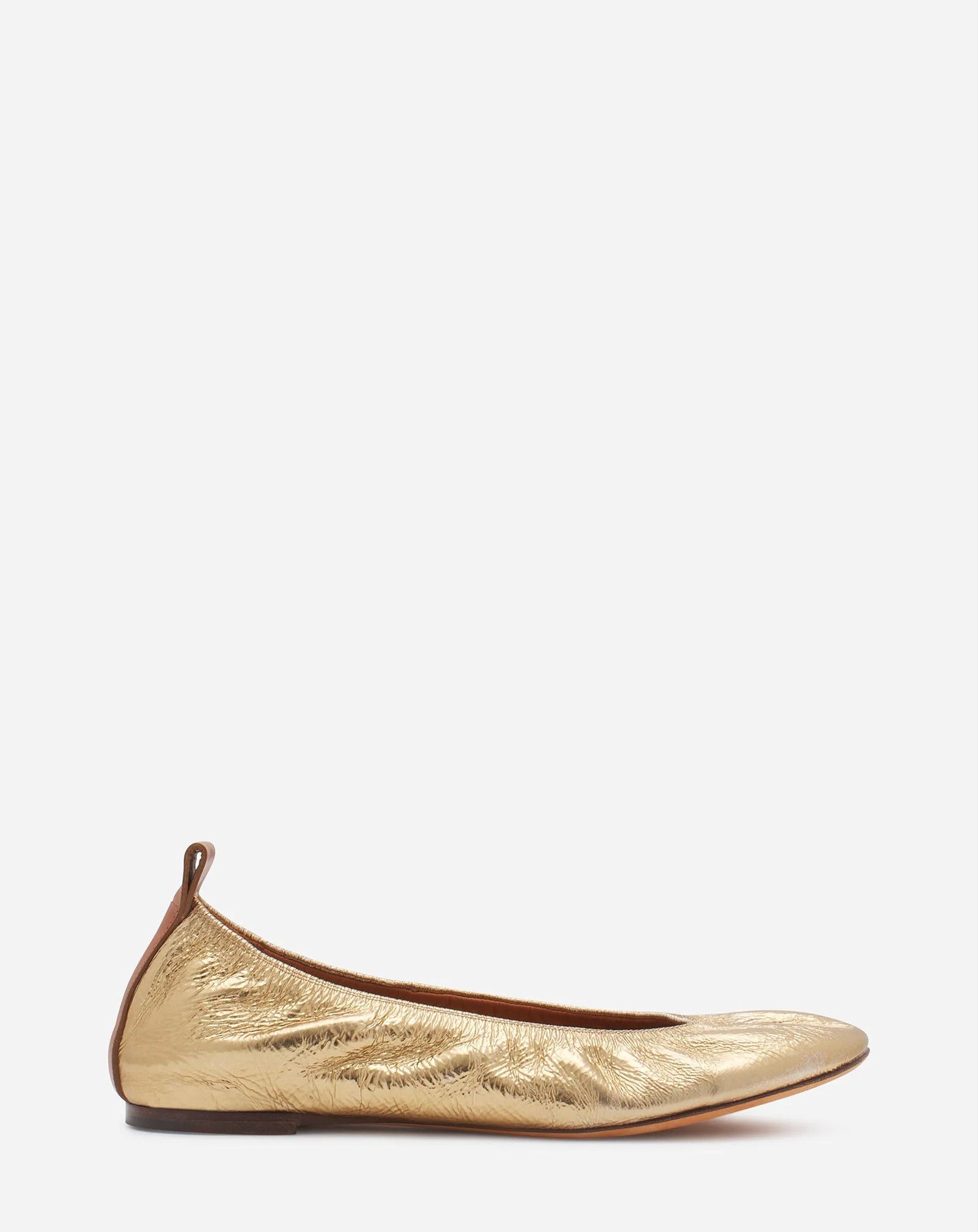 Lanvin o1w1db10226 Ballerina Flats in Gold Size US 11 / IT 41 - 1 Thumbnail