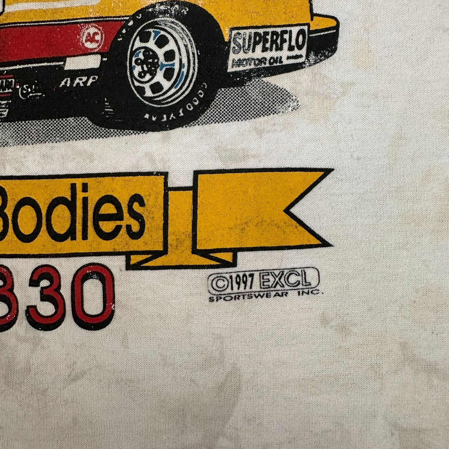 Vintage Vintage 90s Race Cars T-Shirt Auto Racing Single Stitch Tee Size US L / EU 52-54 / 3 - 4 Thumbnail