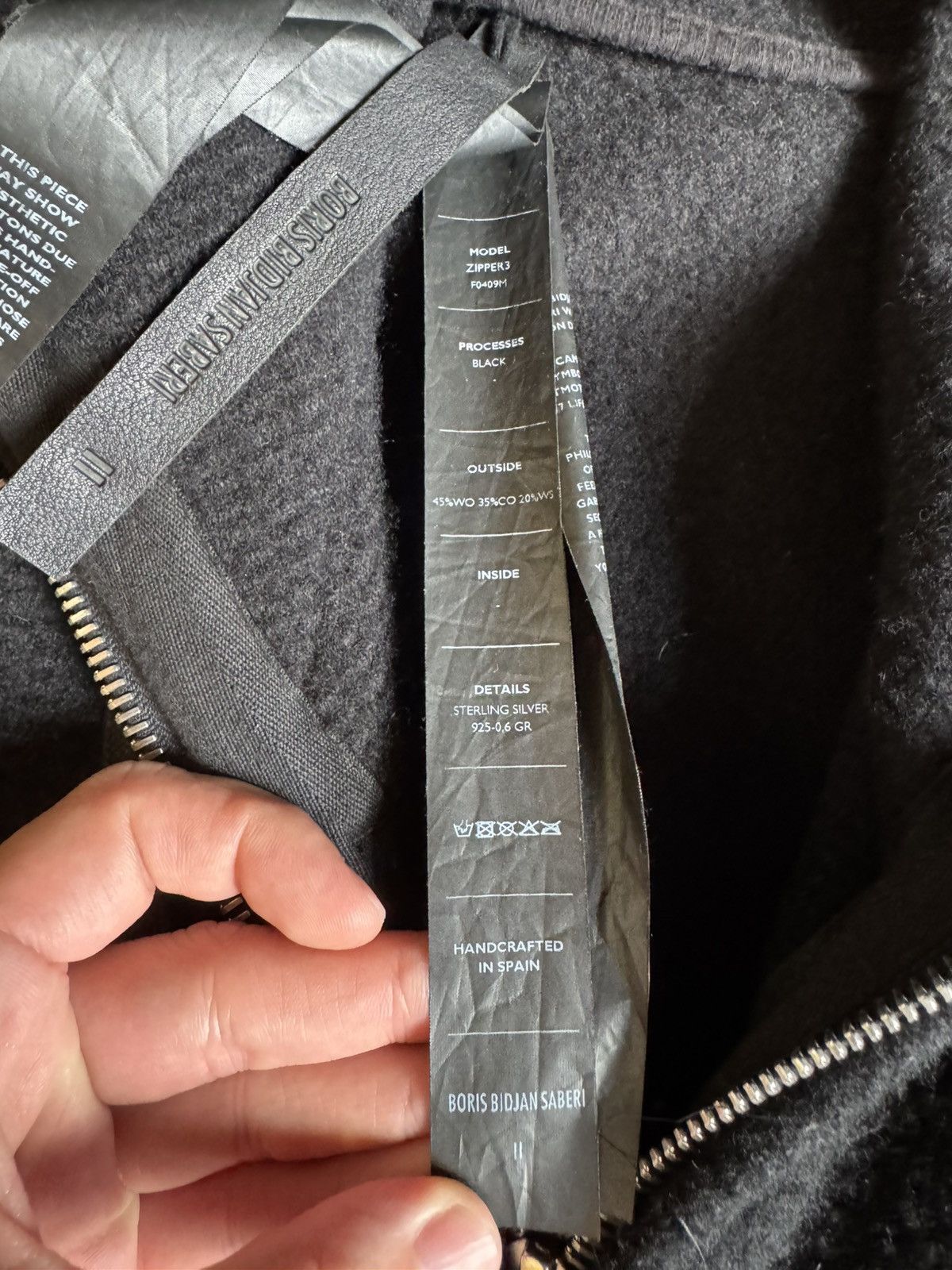 Boris Bidjan Saberi Boris bidjan saberi zipper3 wool Size US M / EU 48-50 / 2 - 7 Thumbnail