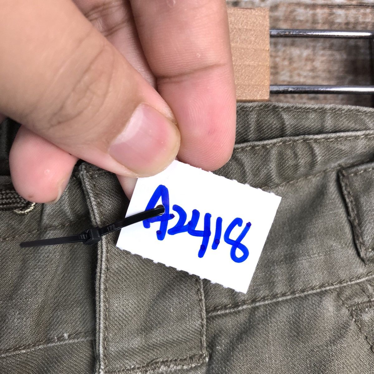 Japanese Brand Drug Store Green Cargo Multipocket Pants #A2418 Size US 27 - 13 Thumbnail