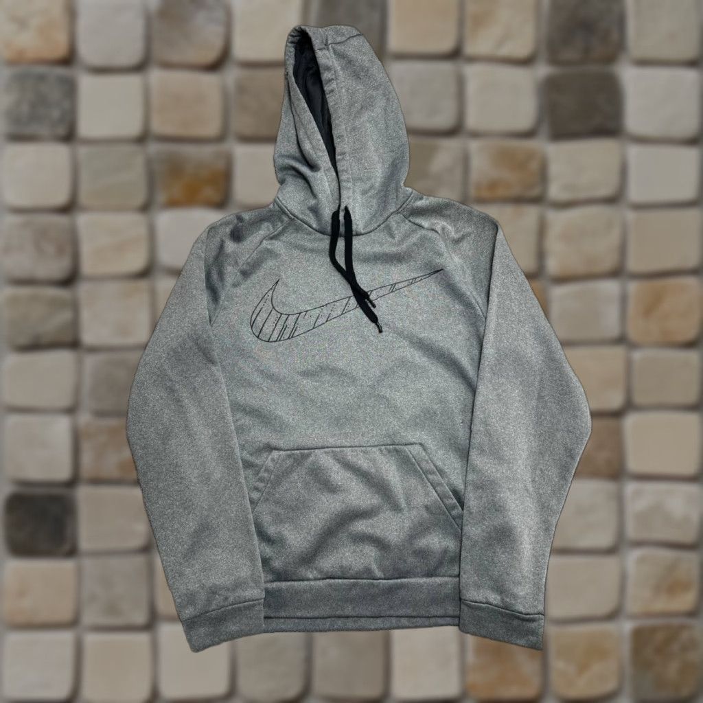 Nike Nike Hoodie Mens Medium Gray Dri Fit Heathered Fleece Lined Swoosh Logo Training Size US M / EU 48-50 / 2 - 1 Thumbnail