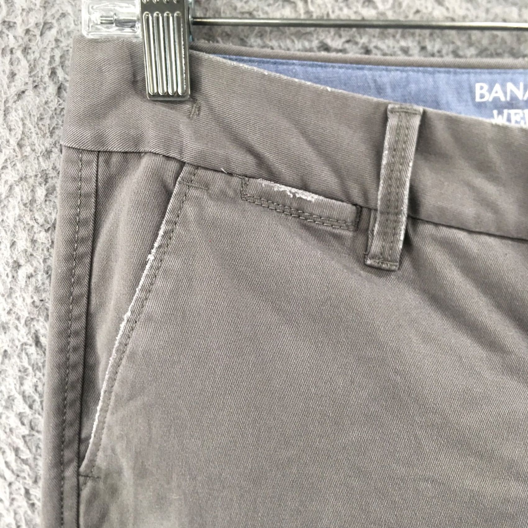 Banana Republic Banana Republic Weekend Chino Pants Womens 0 Gray Stretch Zip Pants Size 25" / US 0 / IT 36 - 4 Thumbnail