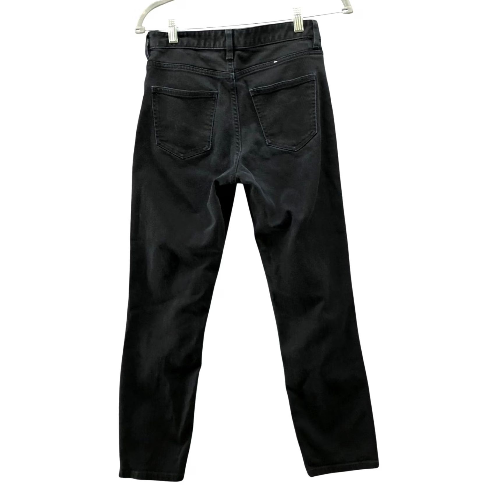 Arket Arket Jeans Womens 26 Black Organic Cotton Stretch Mid Rise Straight Leg 5-Pocket Denim Vintage No Women Jeans Size 26" / US 2 / IT 38 - 2 Thumbnail
