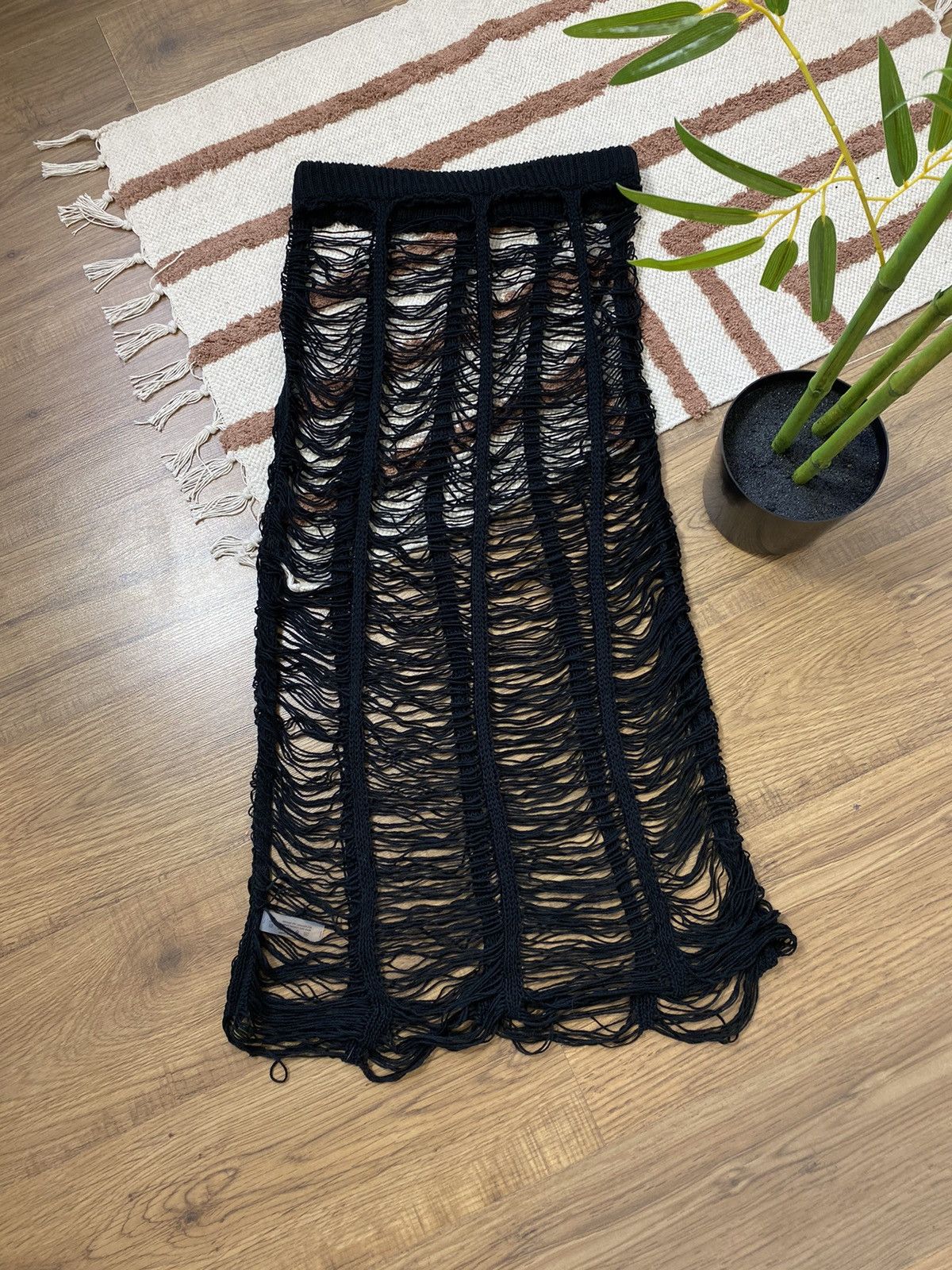 Vintage MESH Y2K STYLE MAXI SKIRT 1990s Size 26" / US 2 / IT 38 - 2 Thumbnail