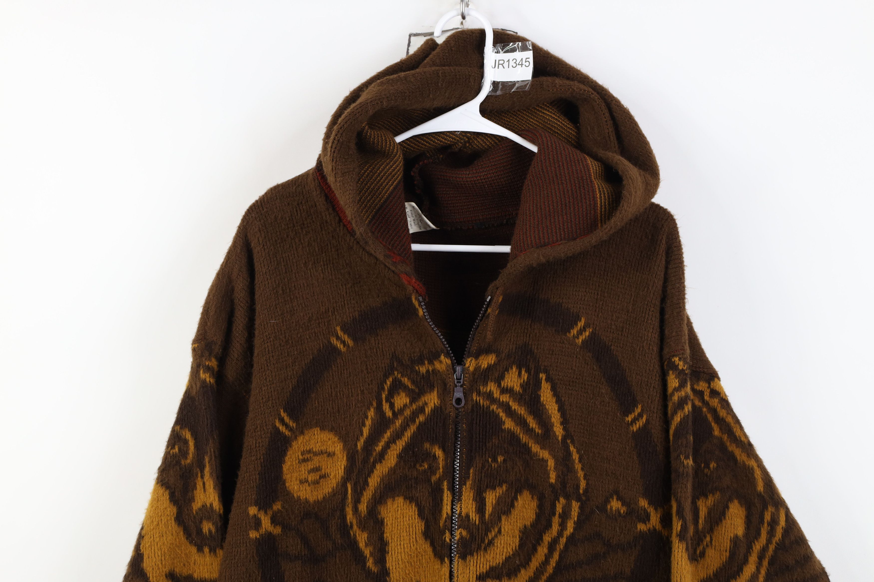 Vintage Vintage 90s Streetwear Feather All Over Print Hooded Jacket Size US XL / EU 56 / 4 - 2 Thumbnail